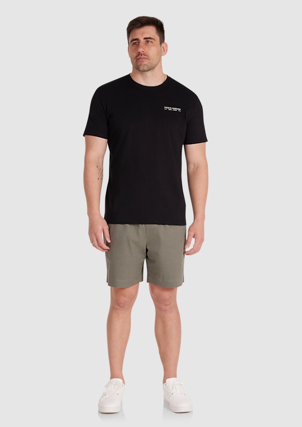 Black Garage Crew Neck Tee