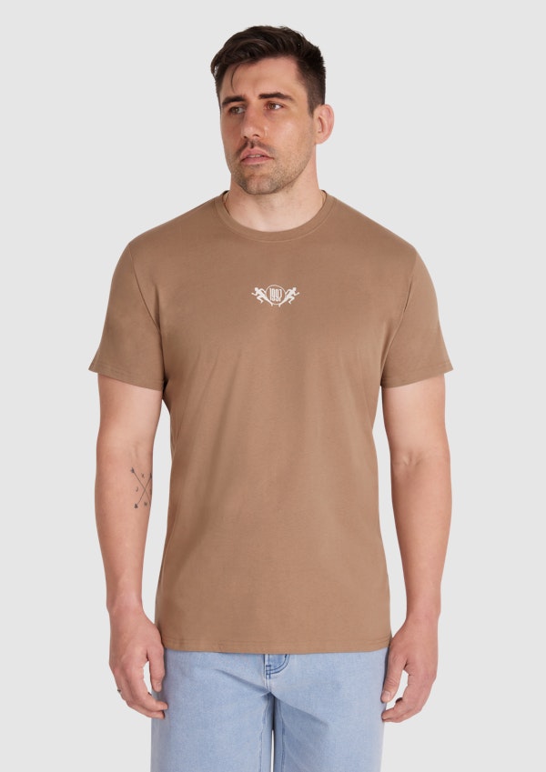Taupe Run Club Longline Tee