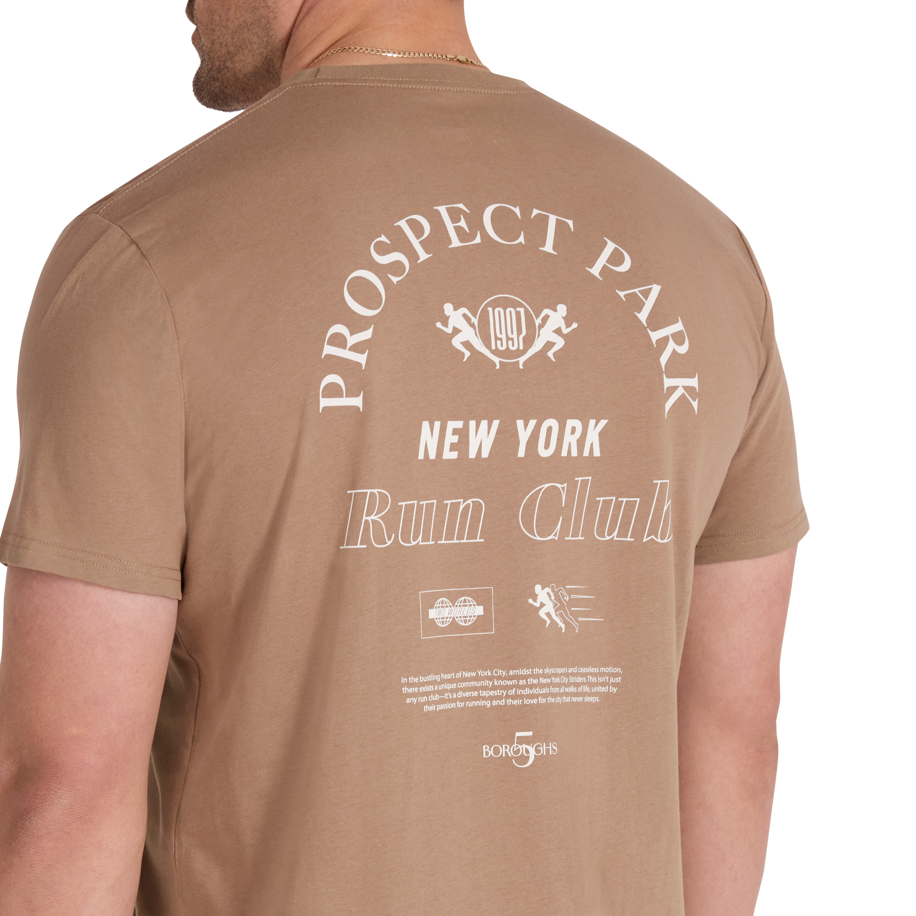 Taupe Run Club Longline Tee