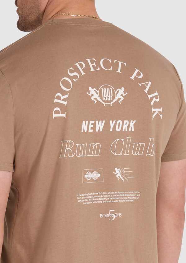Taupe Run Club Longline Tee
