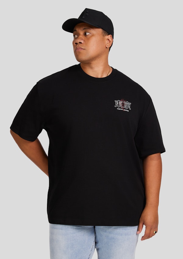 Black Tokyo Relaxed Fit Tee