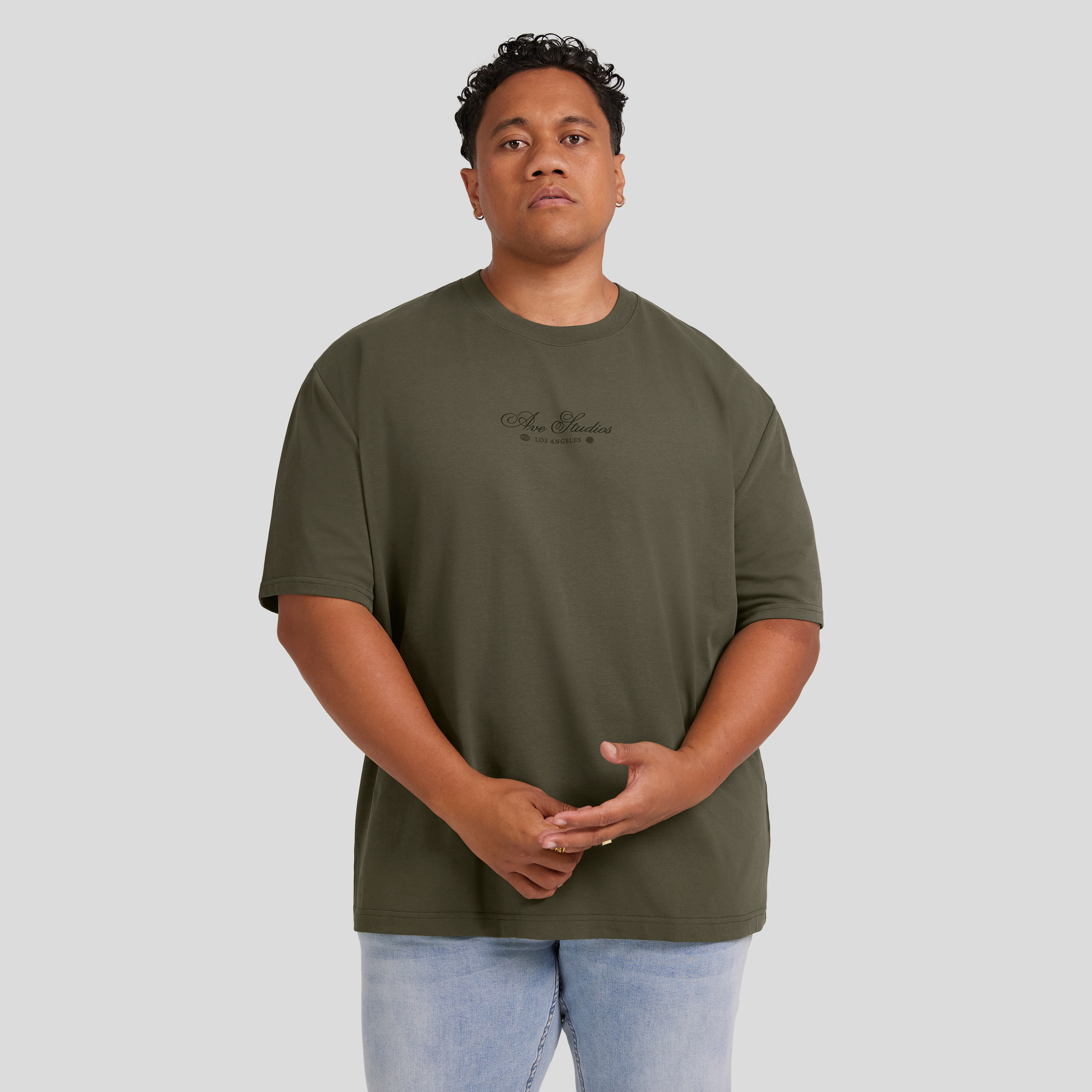 Khaki Avenue Relaxed Fit Tee