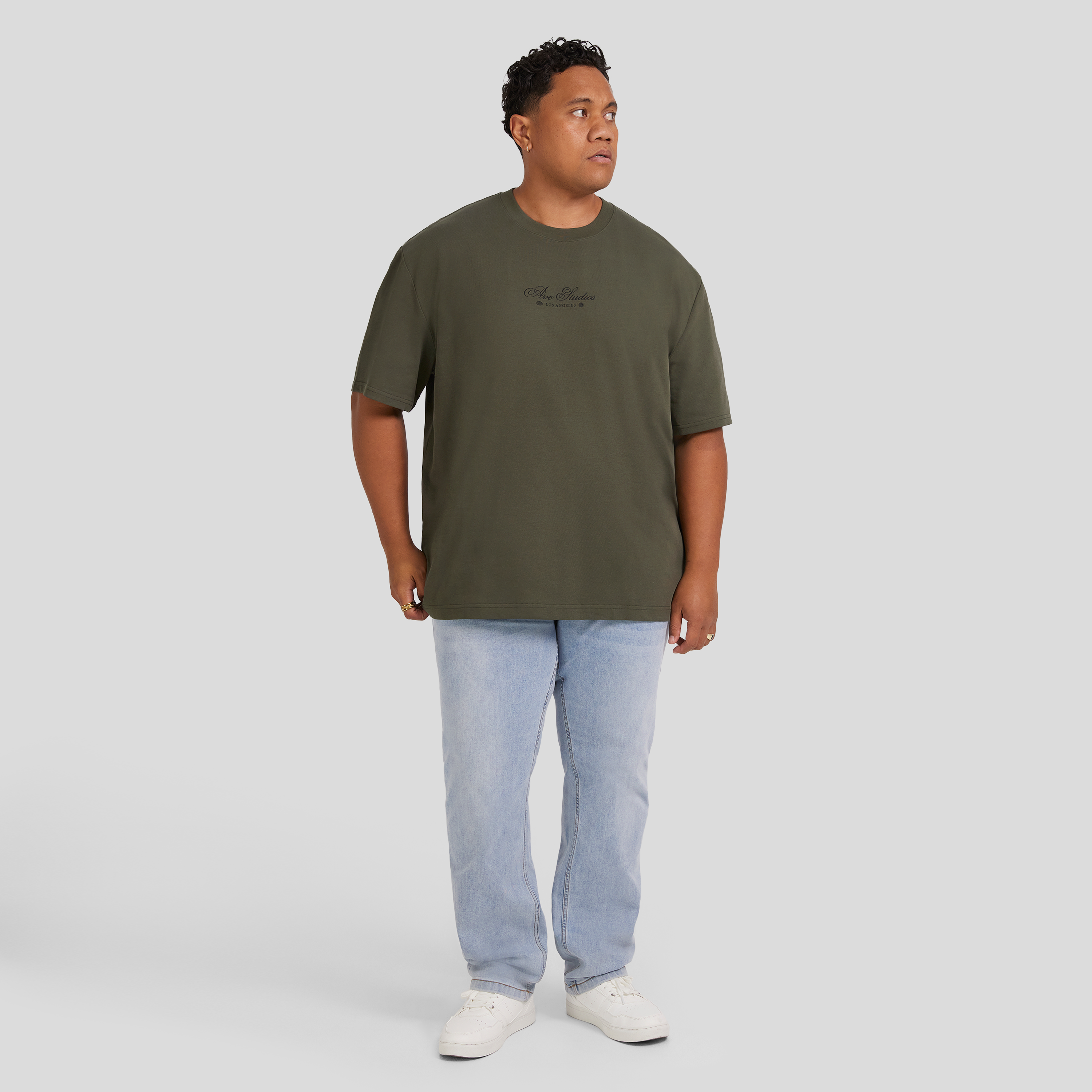 Khaki Avenue Relaxed Fit Tee