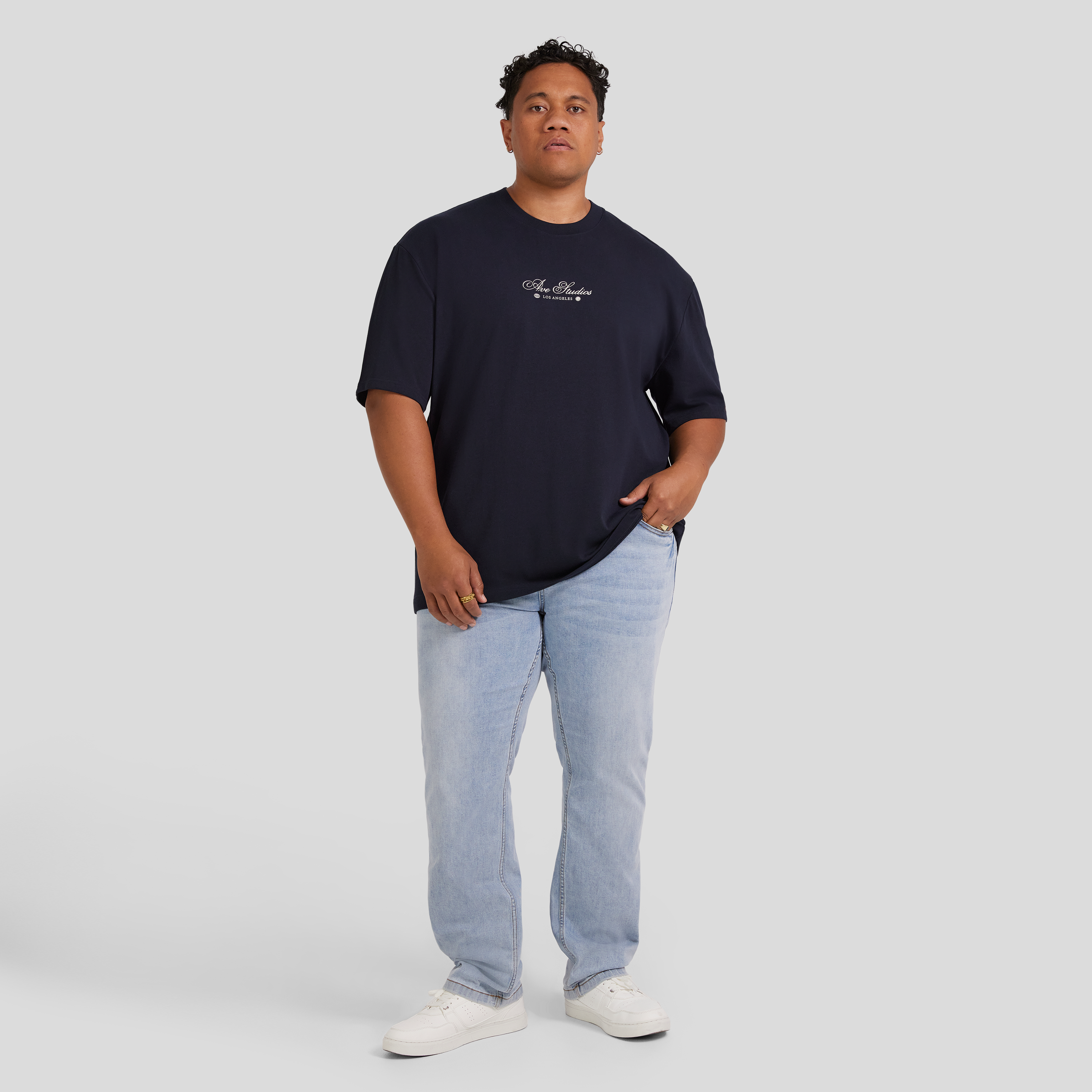 Navy Avenue Relaxed Fit Tee
