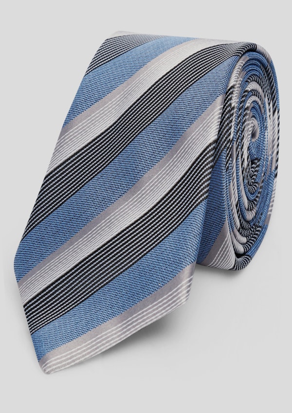 Blue Stripe Jacquard Tie 8.5Cm
