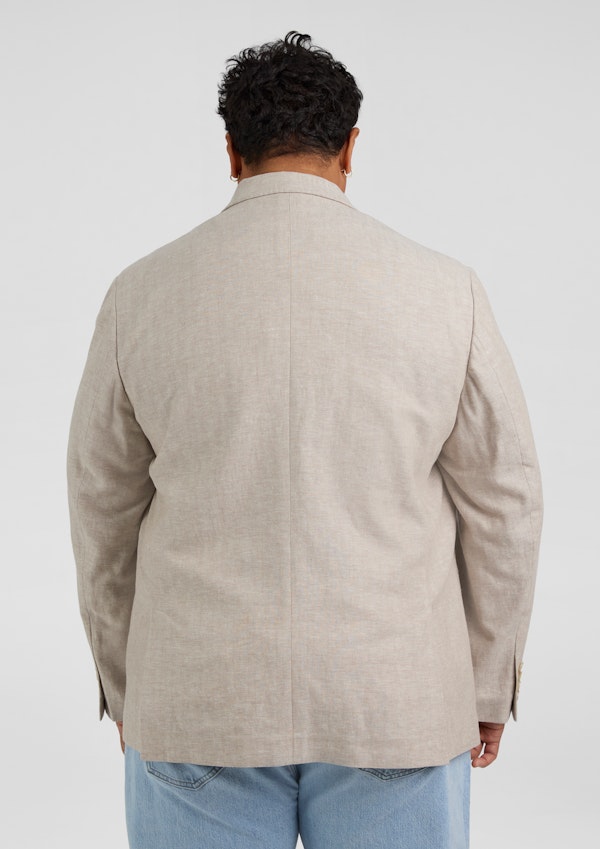 Sand Turin Linen Blend Blazer