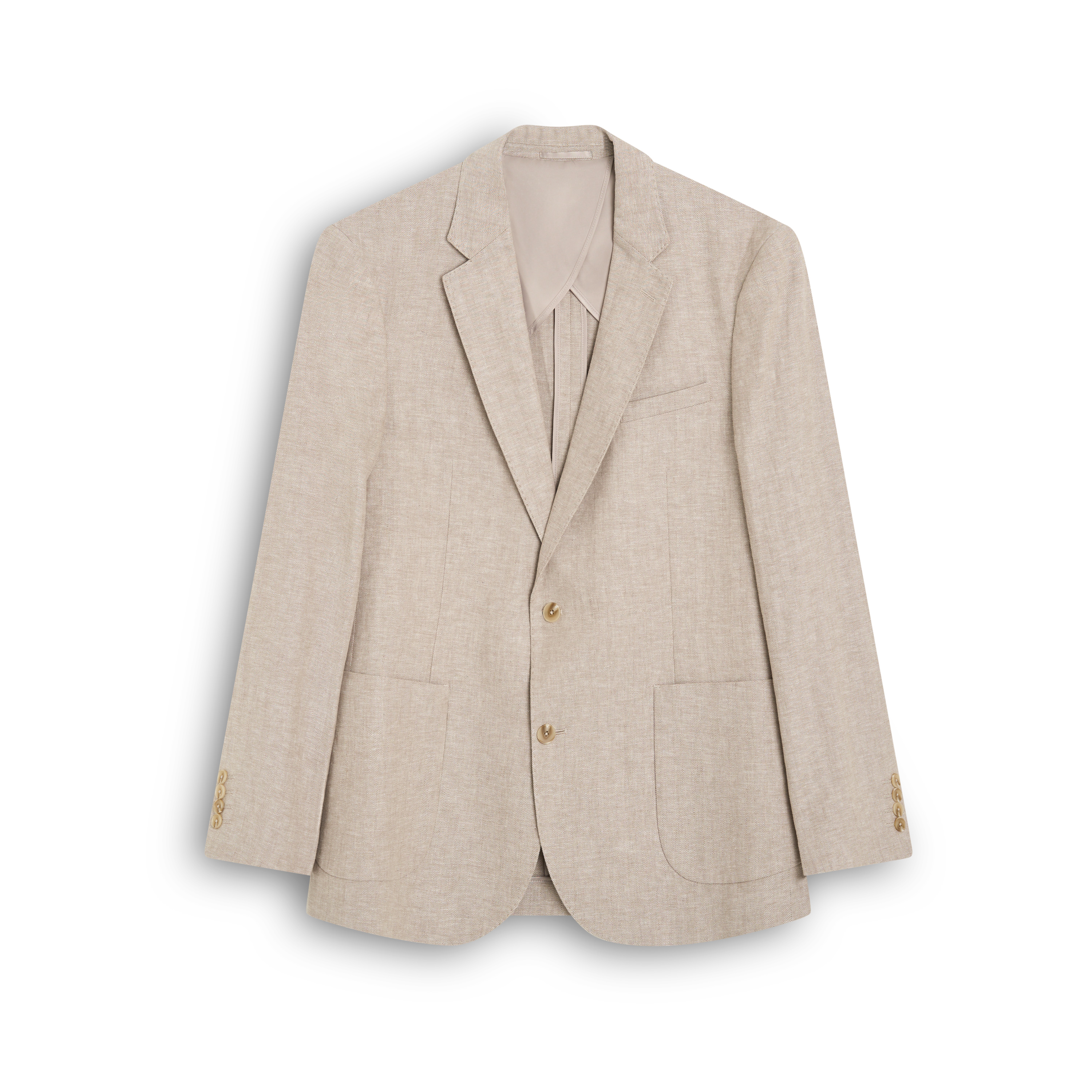 Sand Turin Linen Blend Blazer