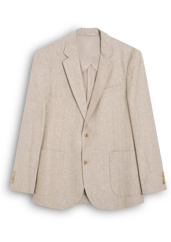 Sand Turin Linen Blend Blazer