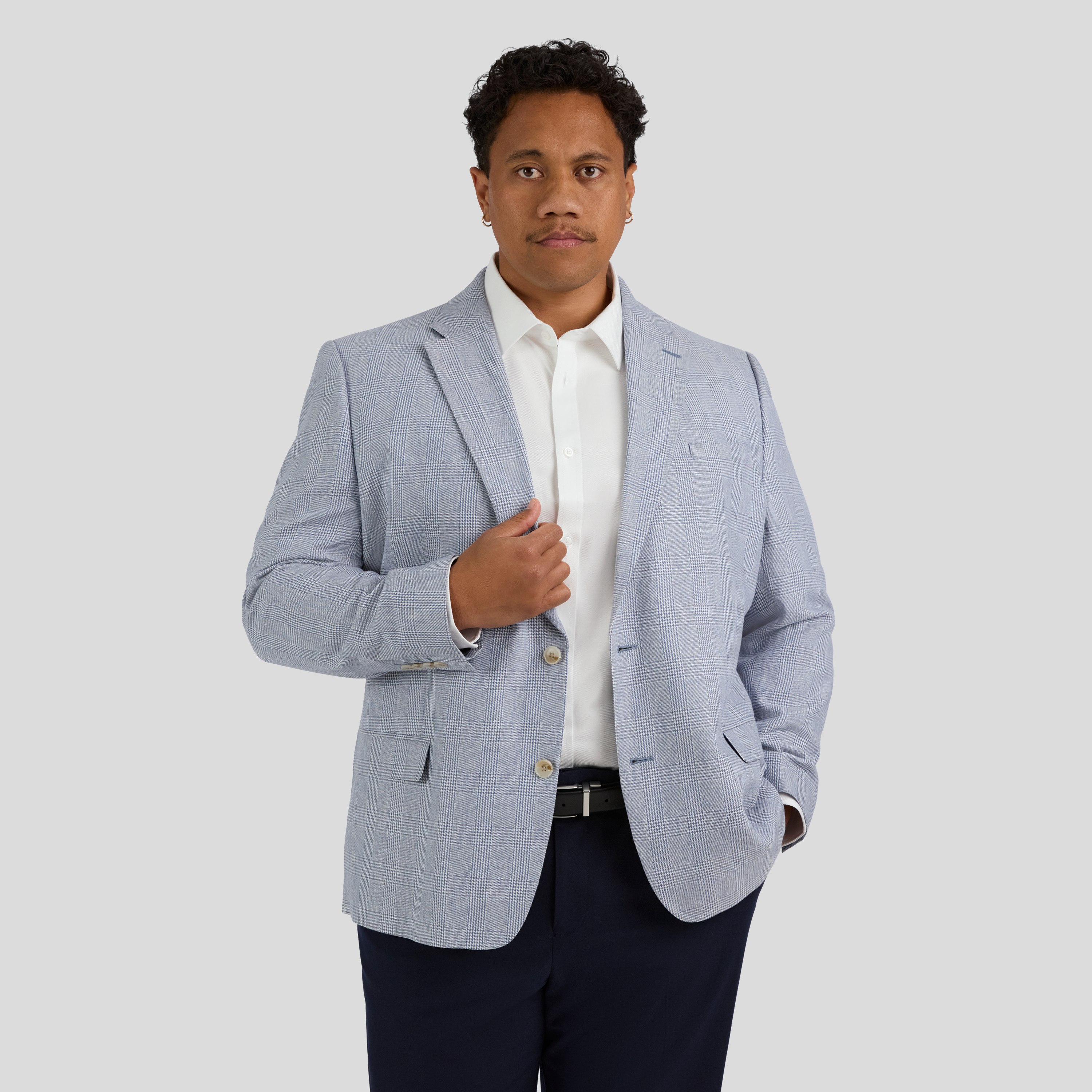 Portofino Linen Check Blazer