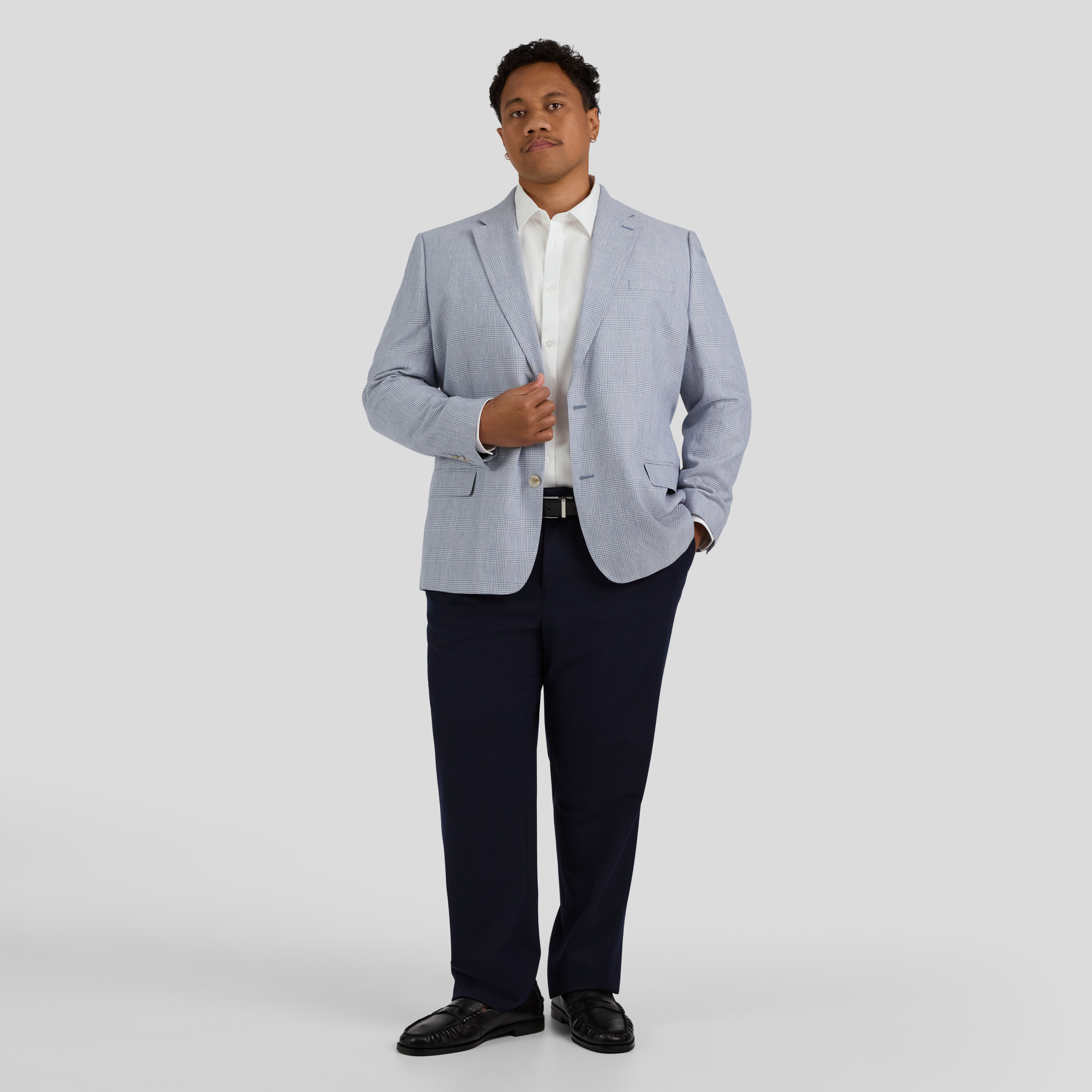 Portofino Linen Check Blazer