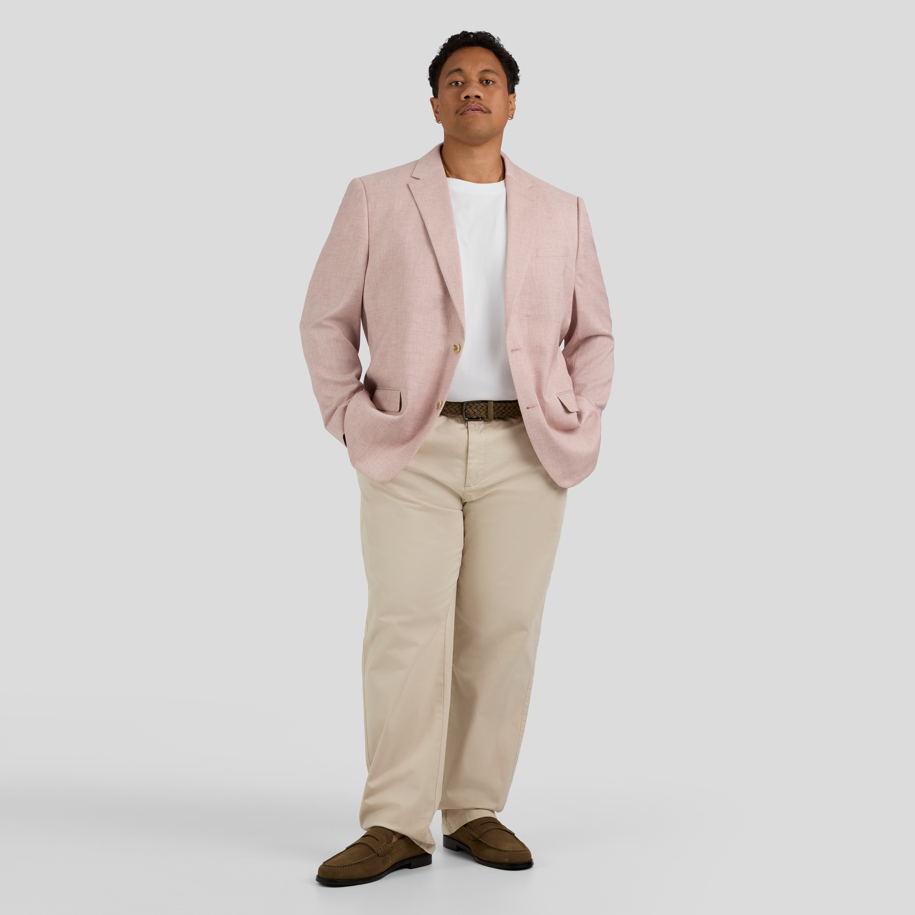 Blush Naples Textured Stretch Blazer