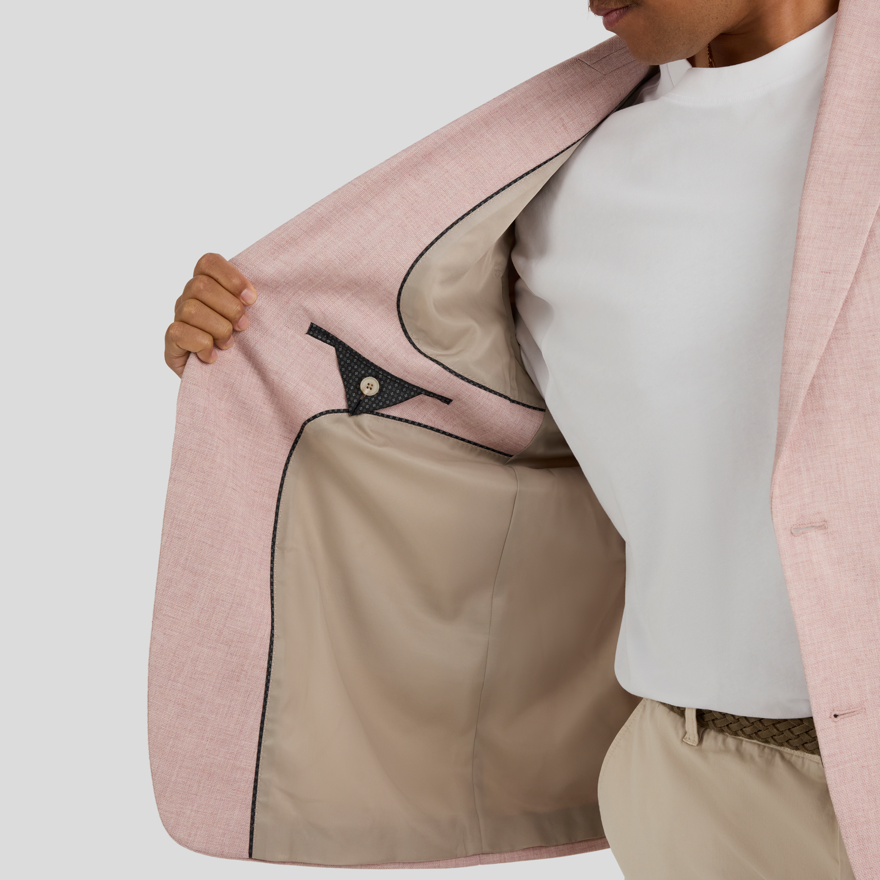 Blush Naples Textured Stretch Blazer