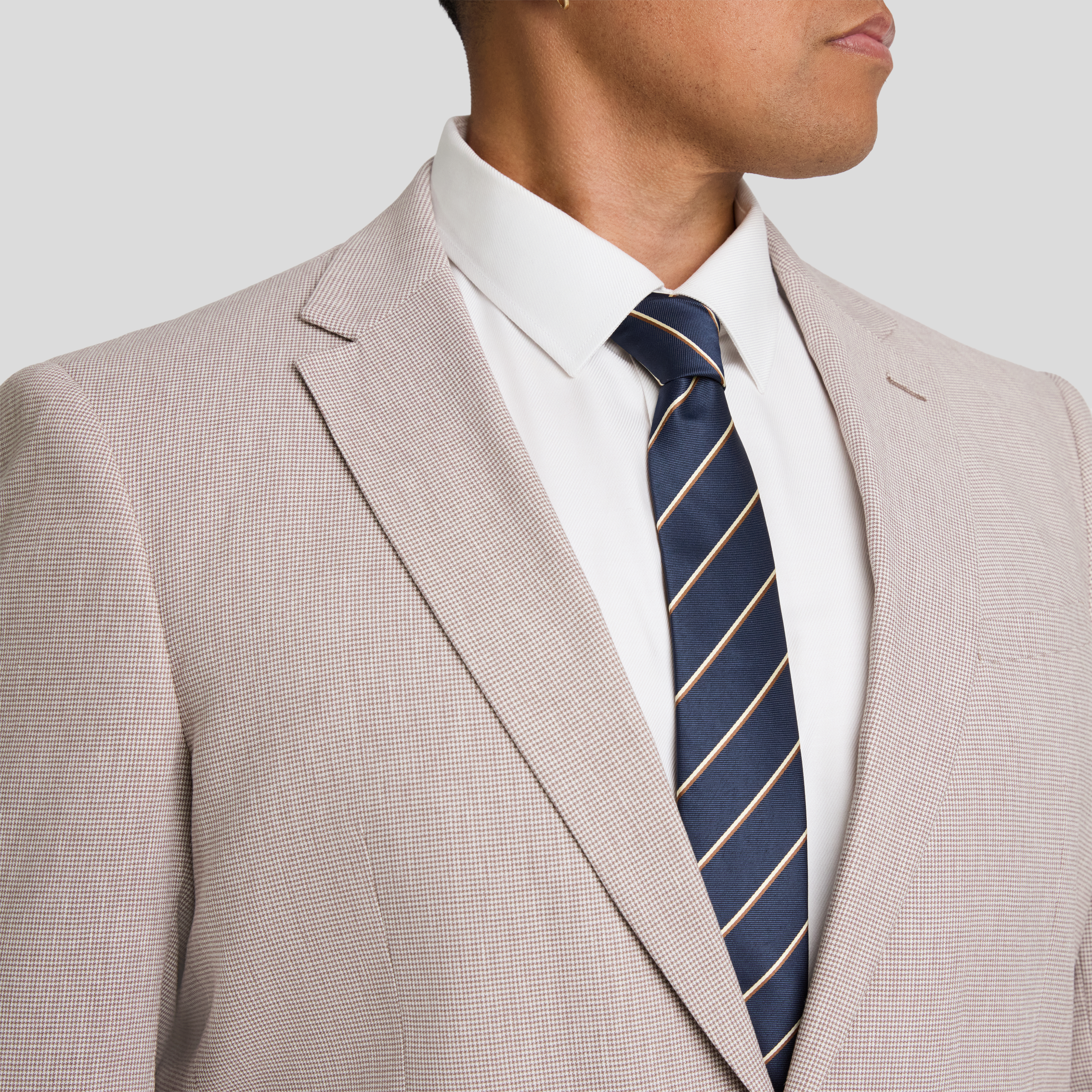 Bronze Verona Check Stretch Blazer