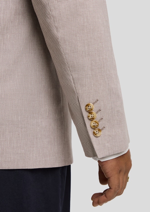 Bronze Verona Check Stretch Blazer