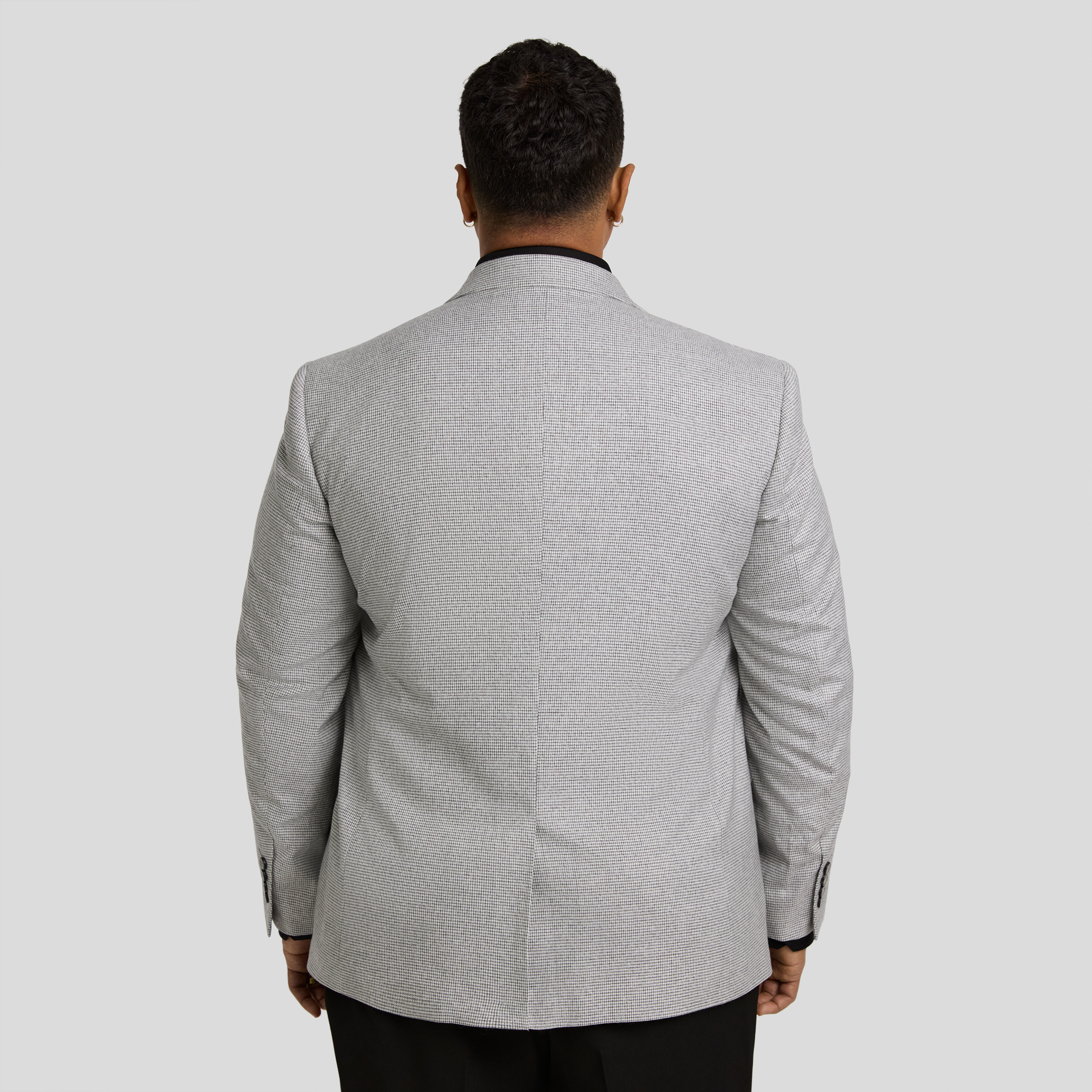 Grey Sorrento Check Stretch Blazer