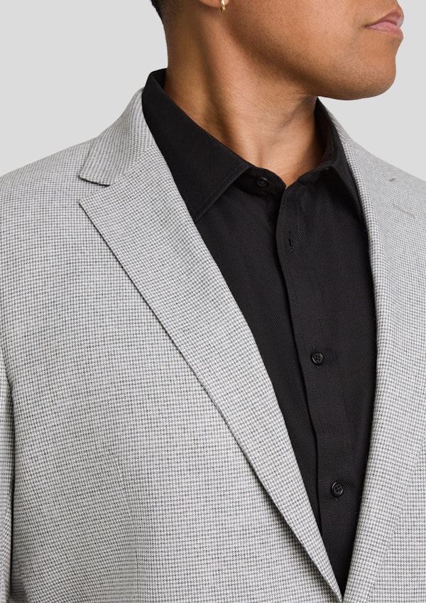 Grey Sorrento Check Stretch Blazer