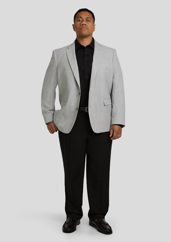 Grey Sorrento Check Stretch Blazer