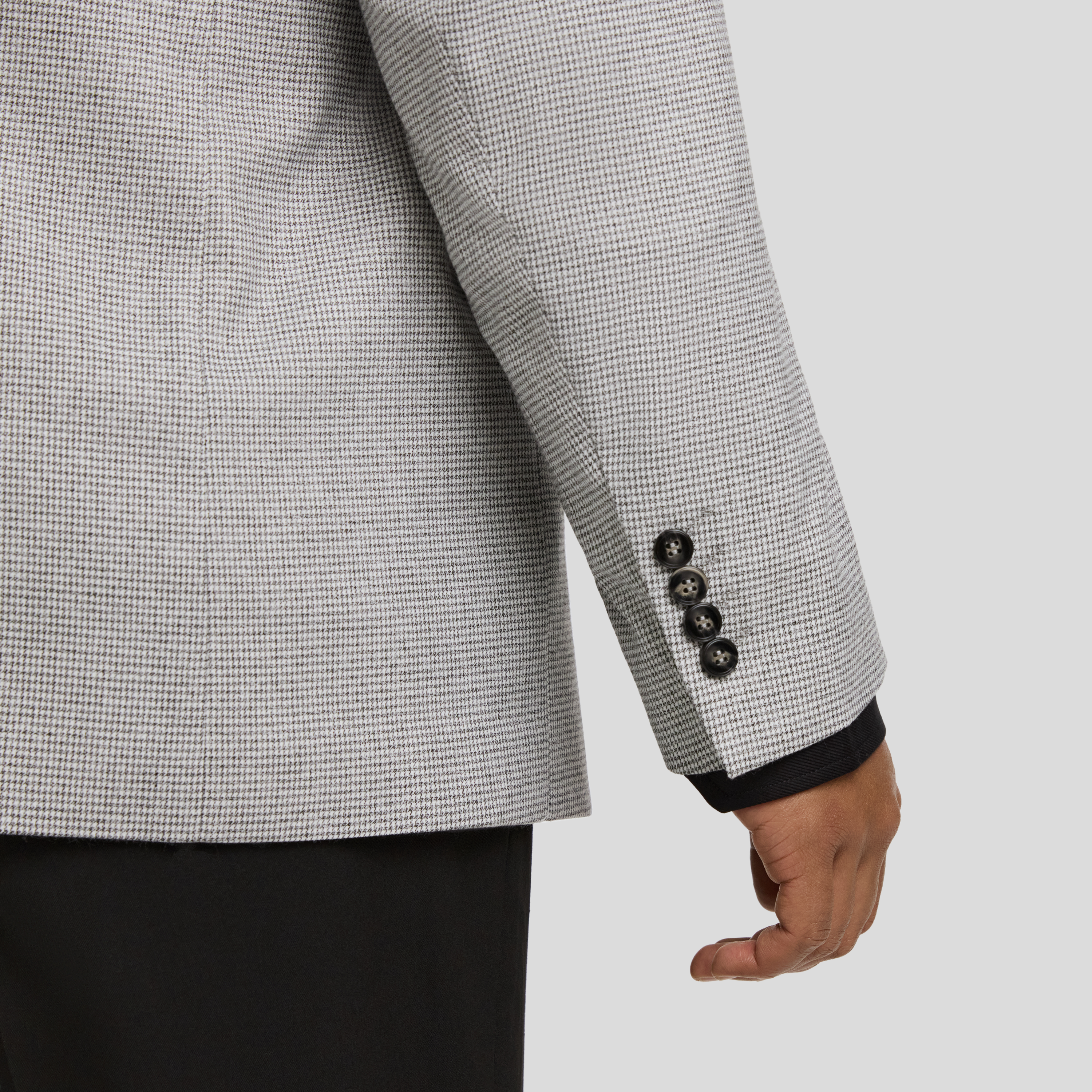 Grey Sorrento Check Stretch Blazer