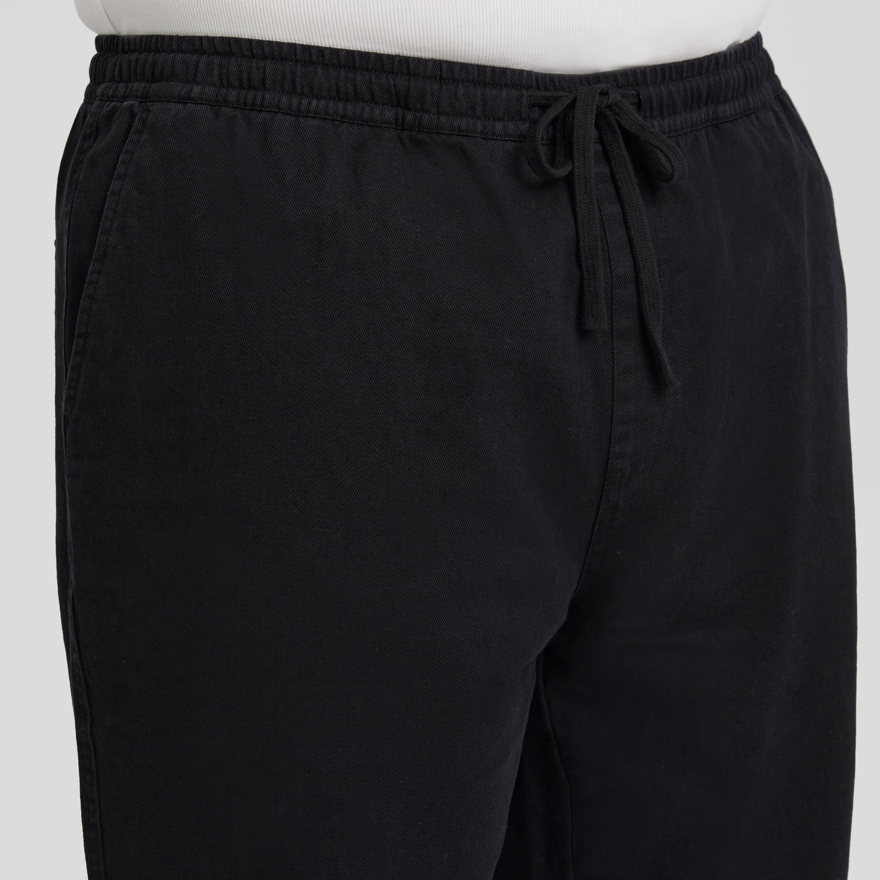 Black Ravello Linen Blend Pant