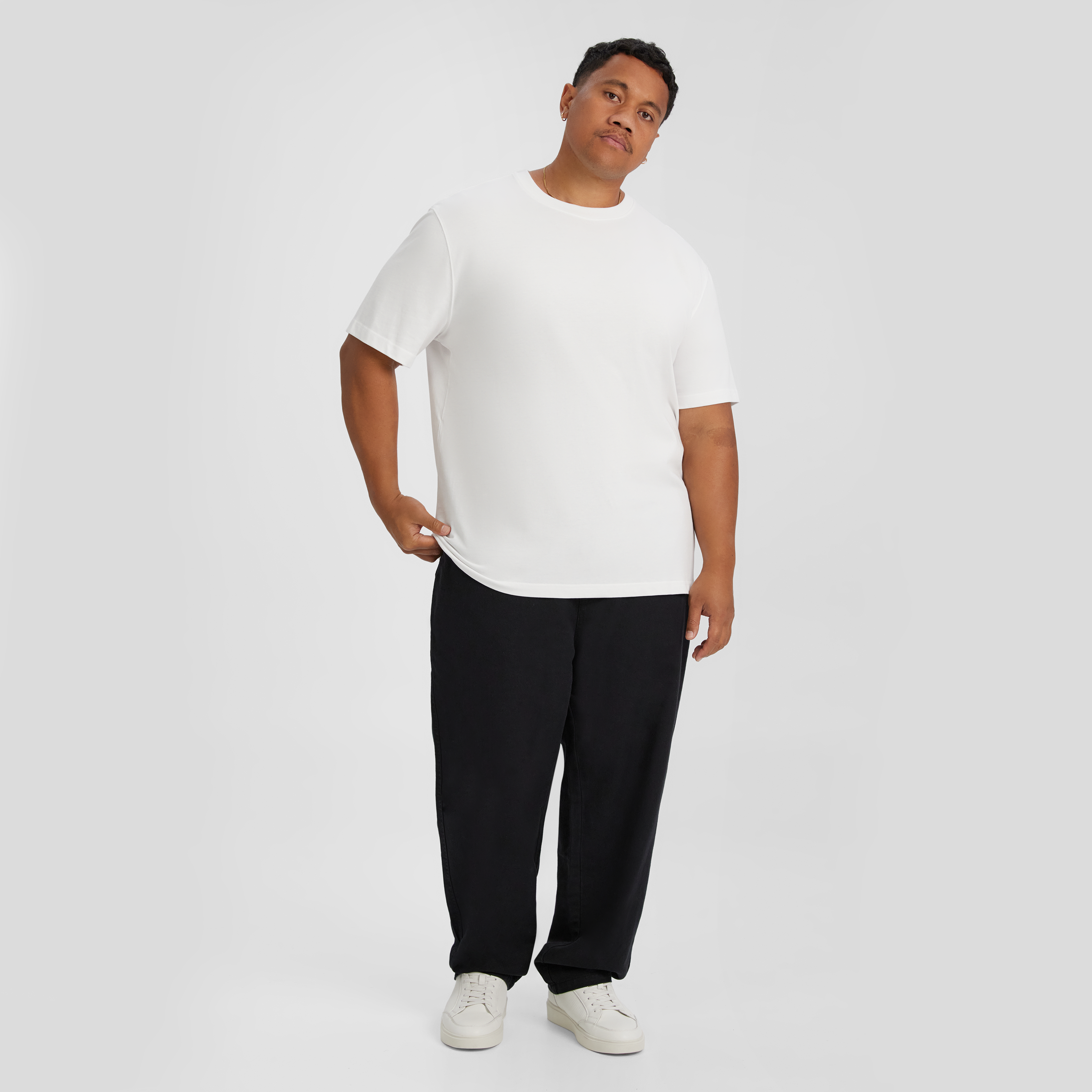 Black Ravello Linen Blend Pant