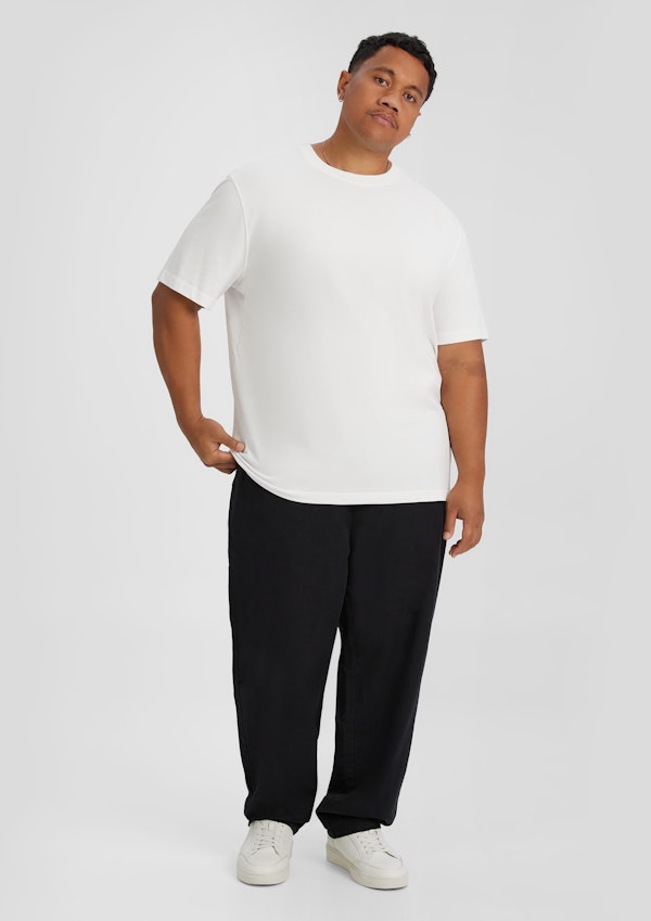 Black Ravello Linen Blend Pant