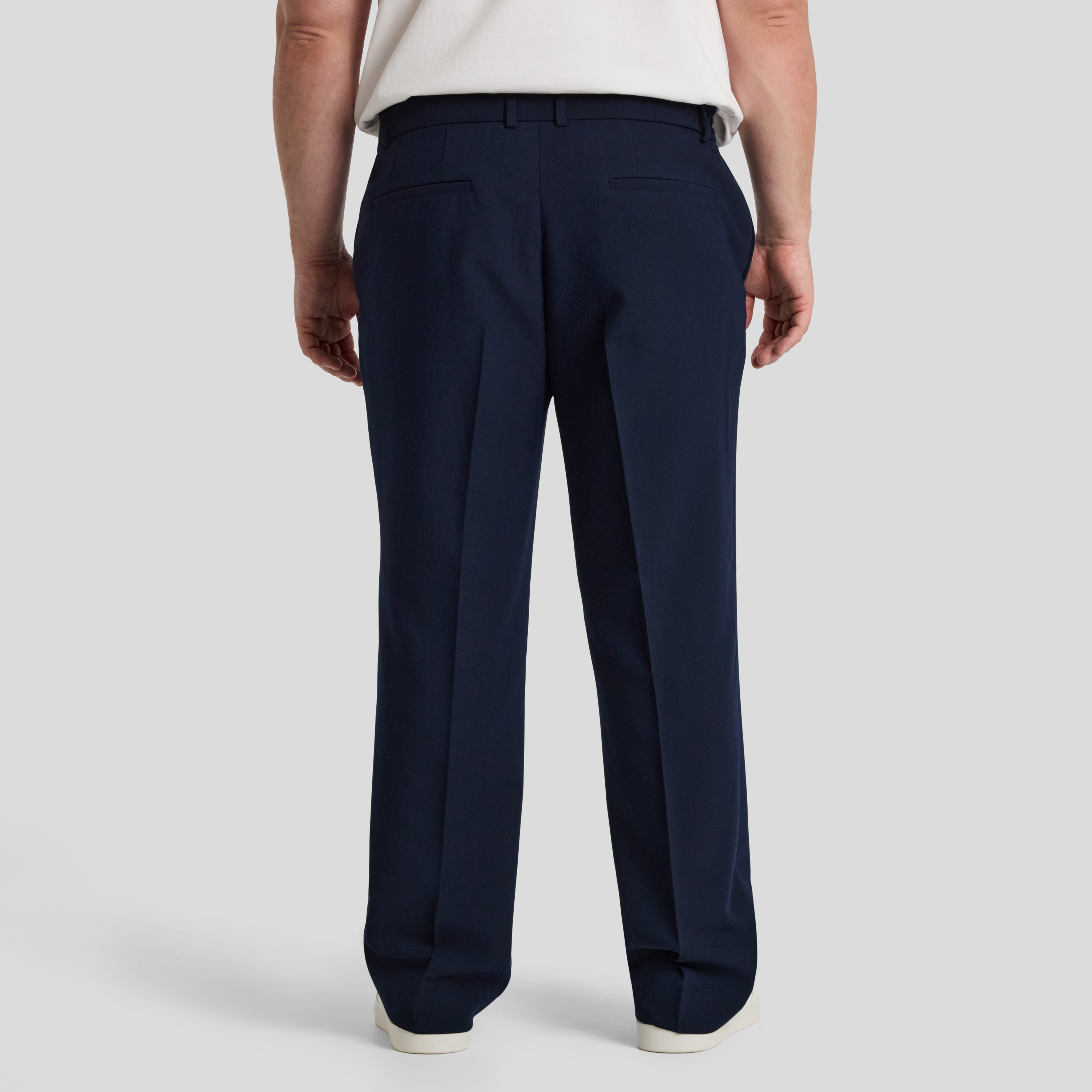 Navy Marlon Relaxed Fit Trouser
