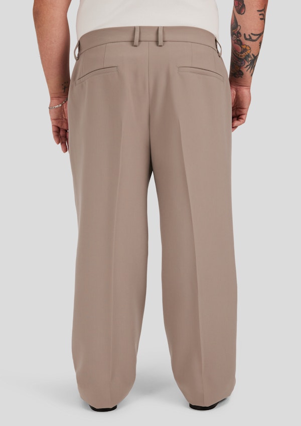 Taupe Marlon Relaxed Fit Trouser
