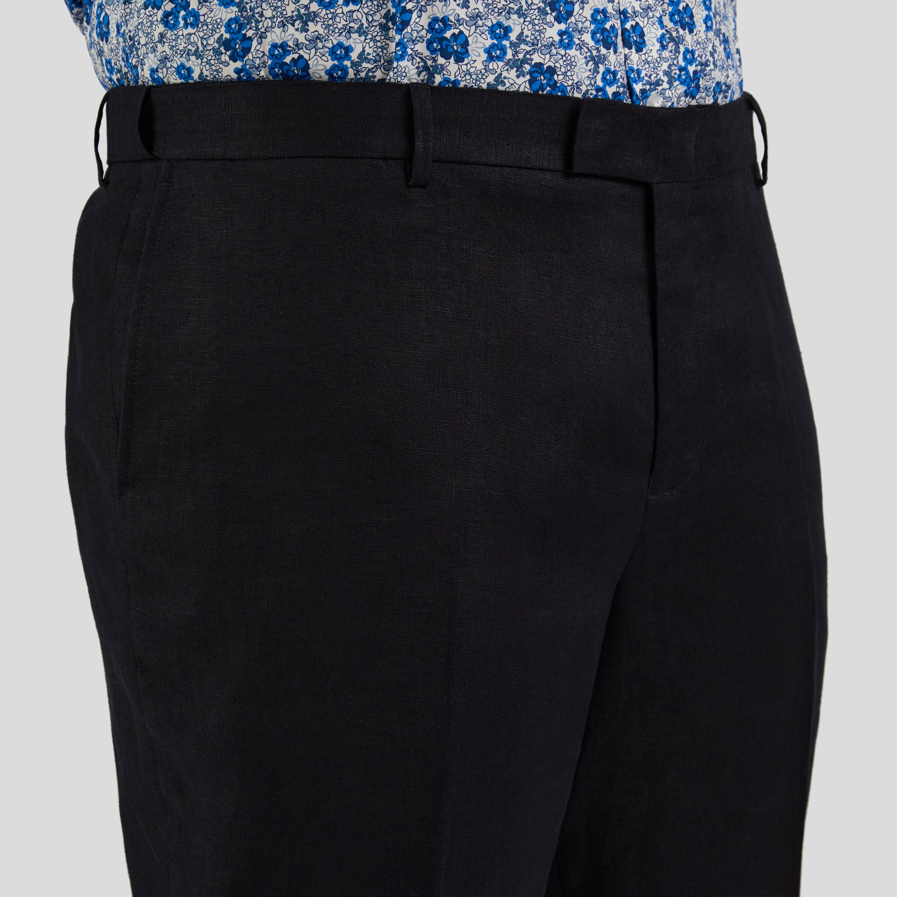 Navy Matteo Linen Dress Pant