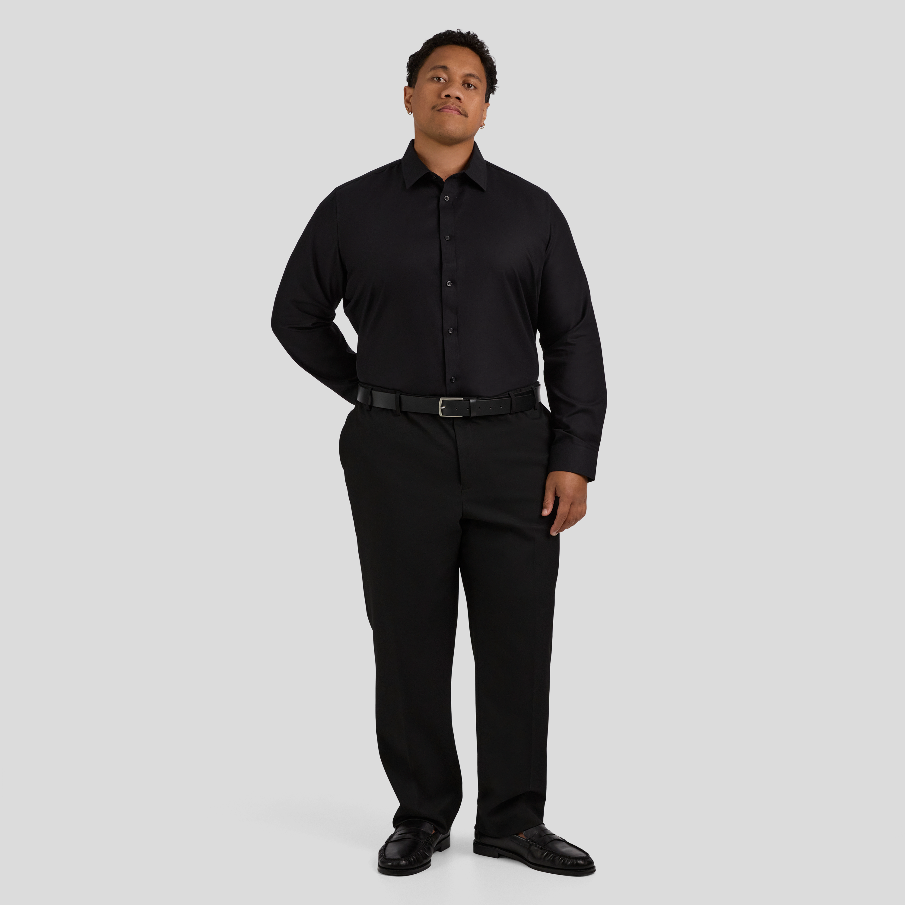 Black Ace Easycare Twill Dress Shirt