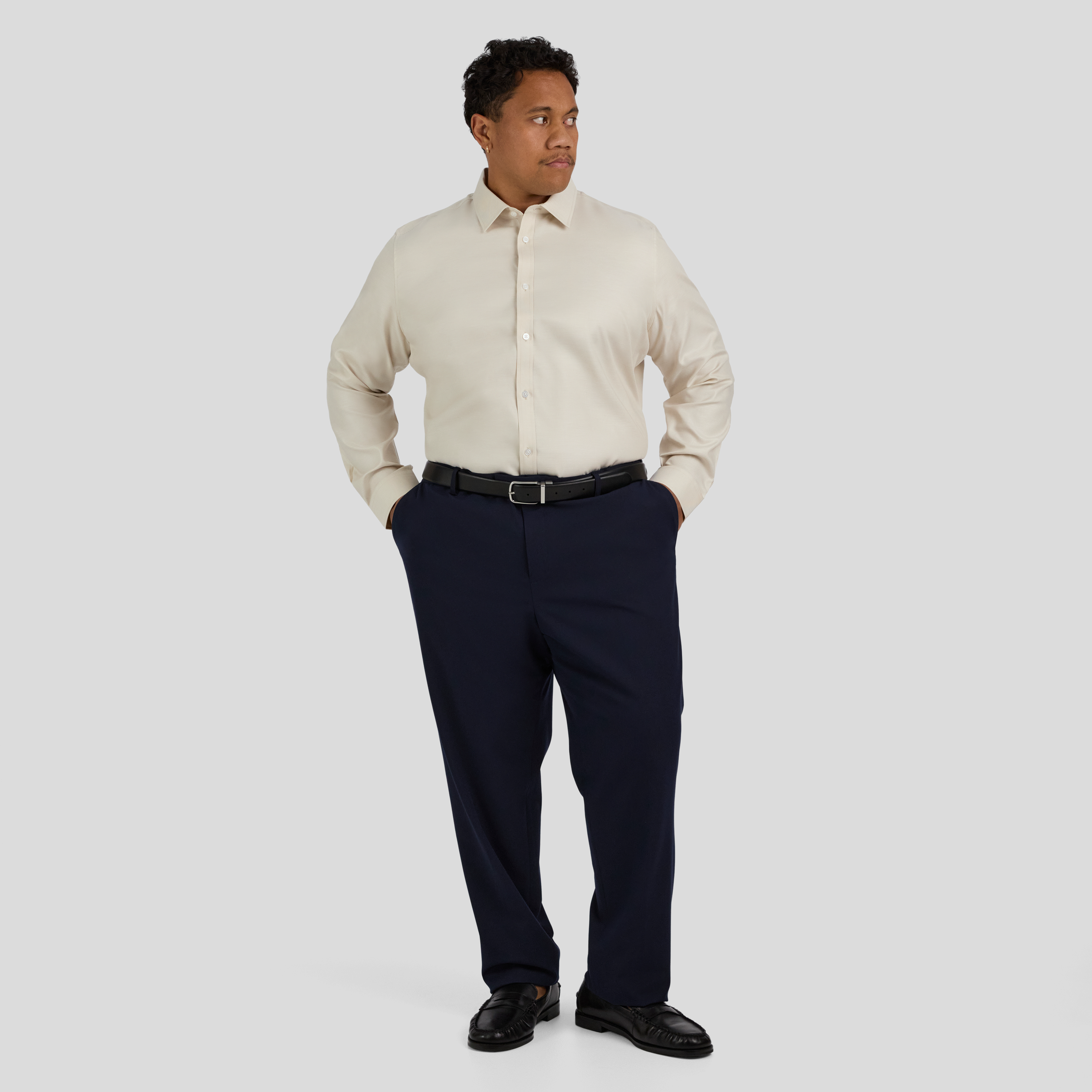 Champagne Ace Easycare Twill Dress Shirt