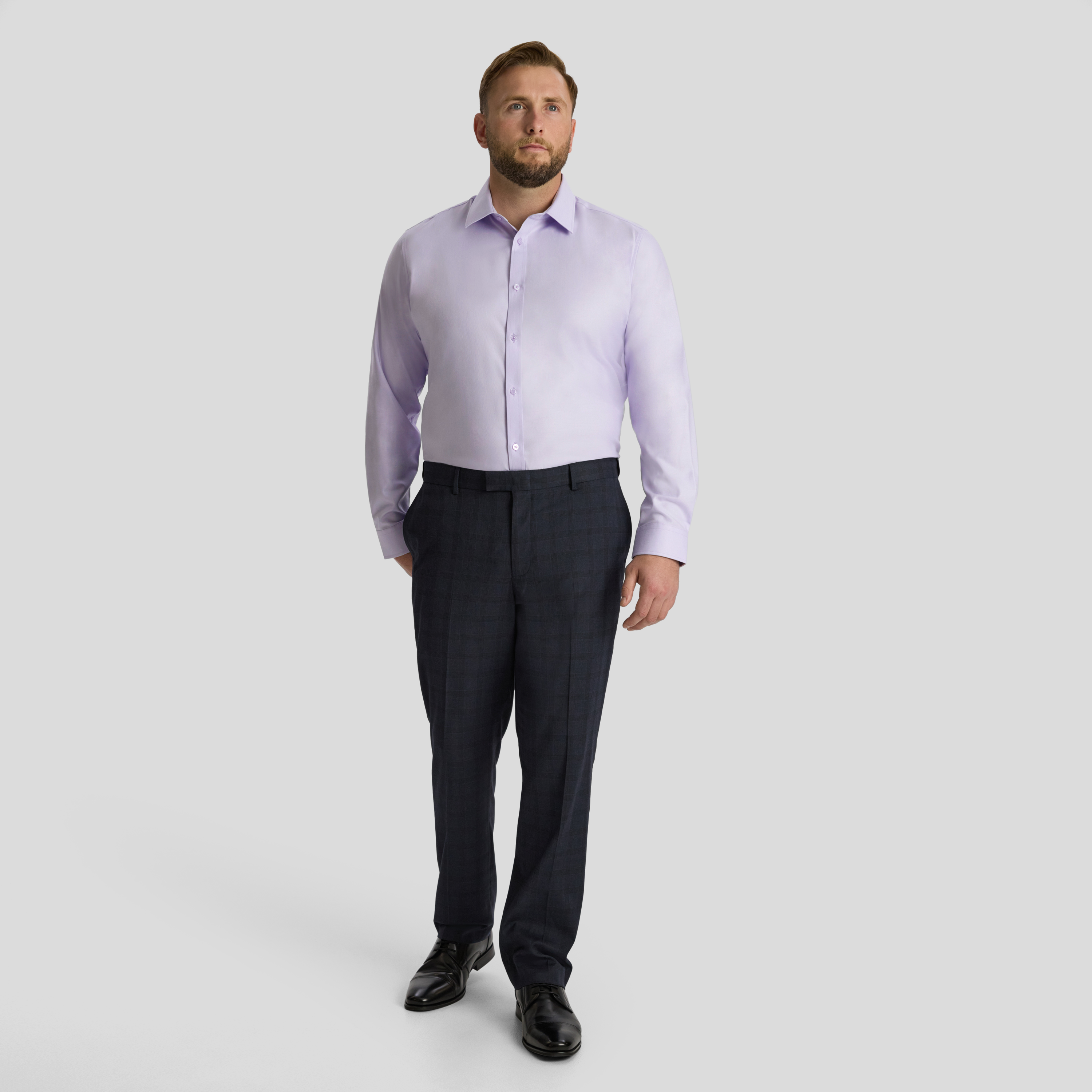 Lilac Ace Easycare Twill Dress Shirt