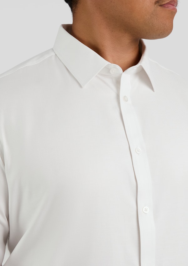 White Ace Easycare Twill Dress Shirt