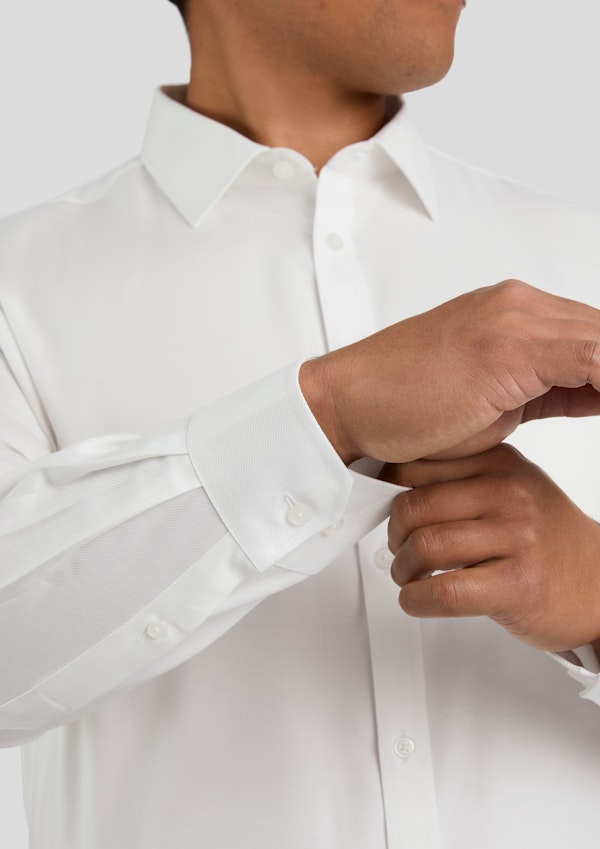 White Ace Easycare Twill Dress Shirt