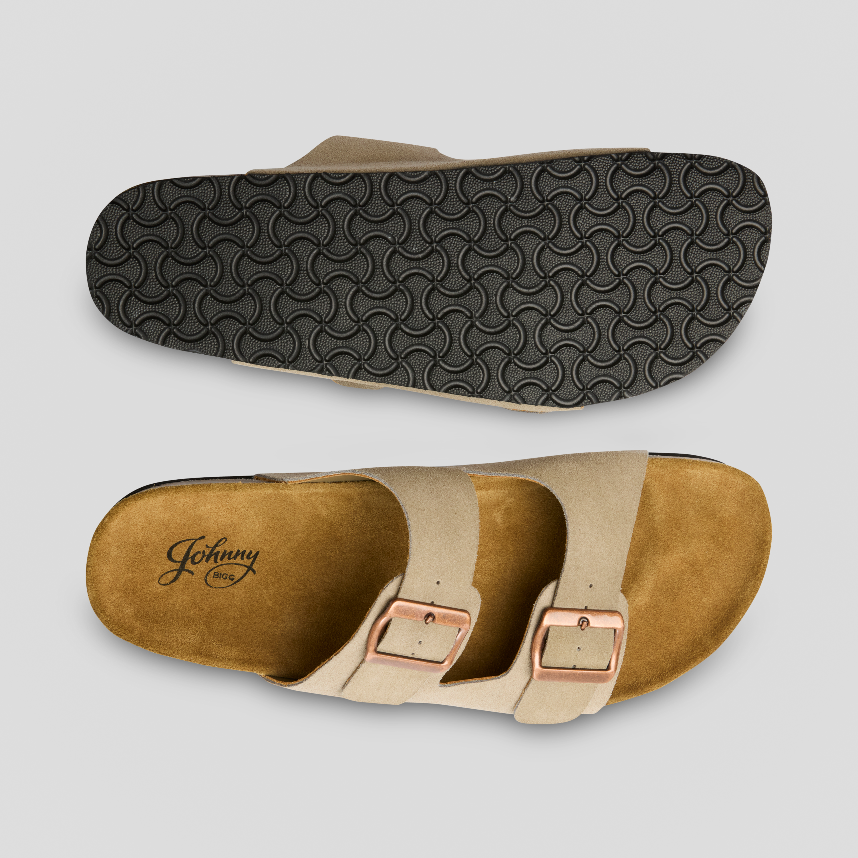 Taupe Suede Slide