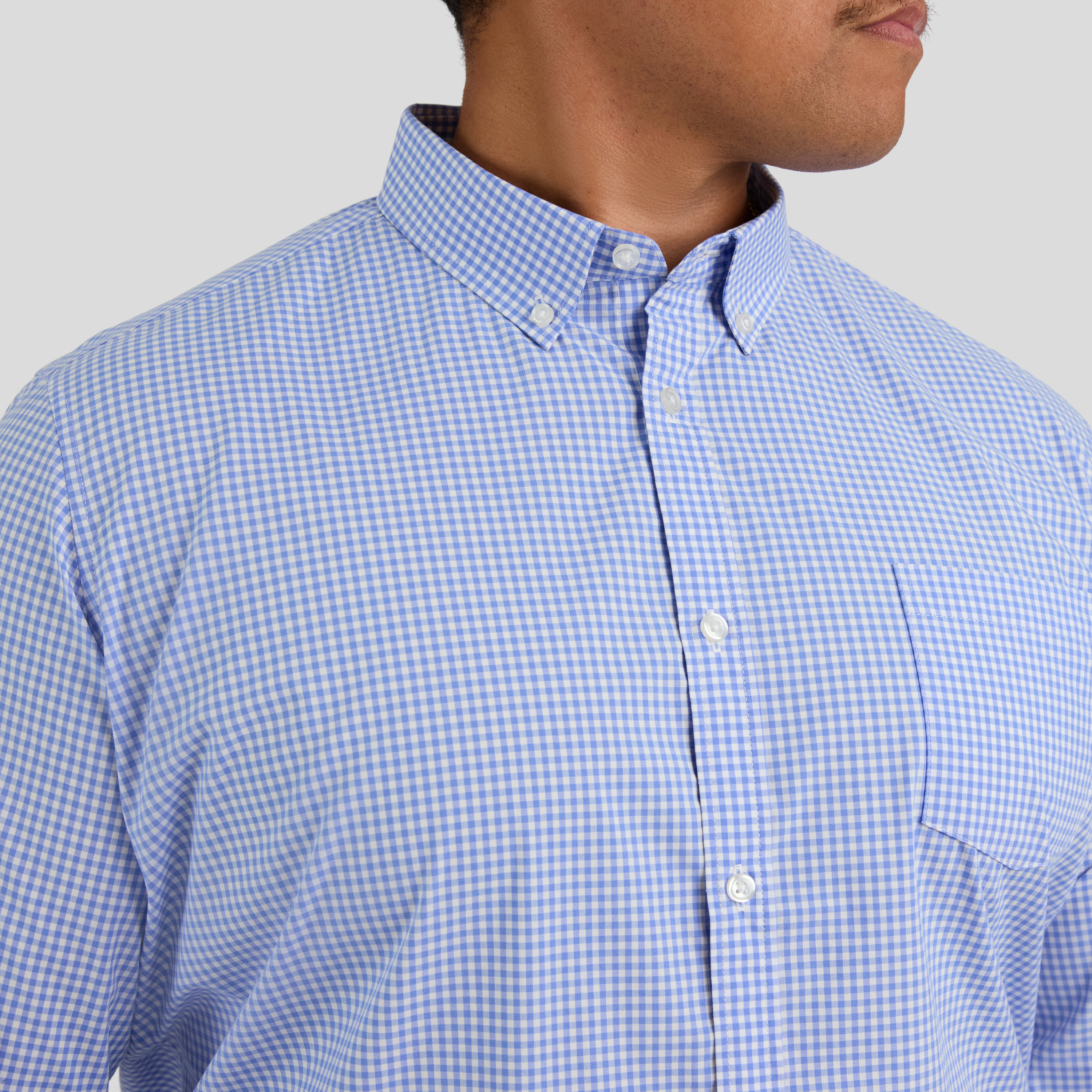 Blue Drew Easycare Check Shirt