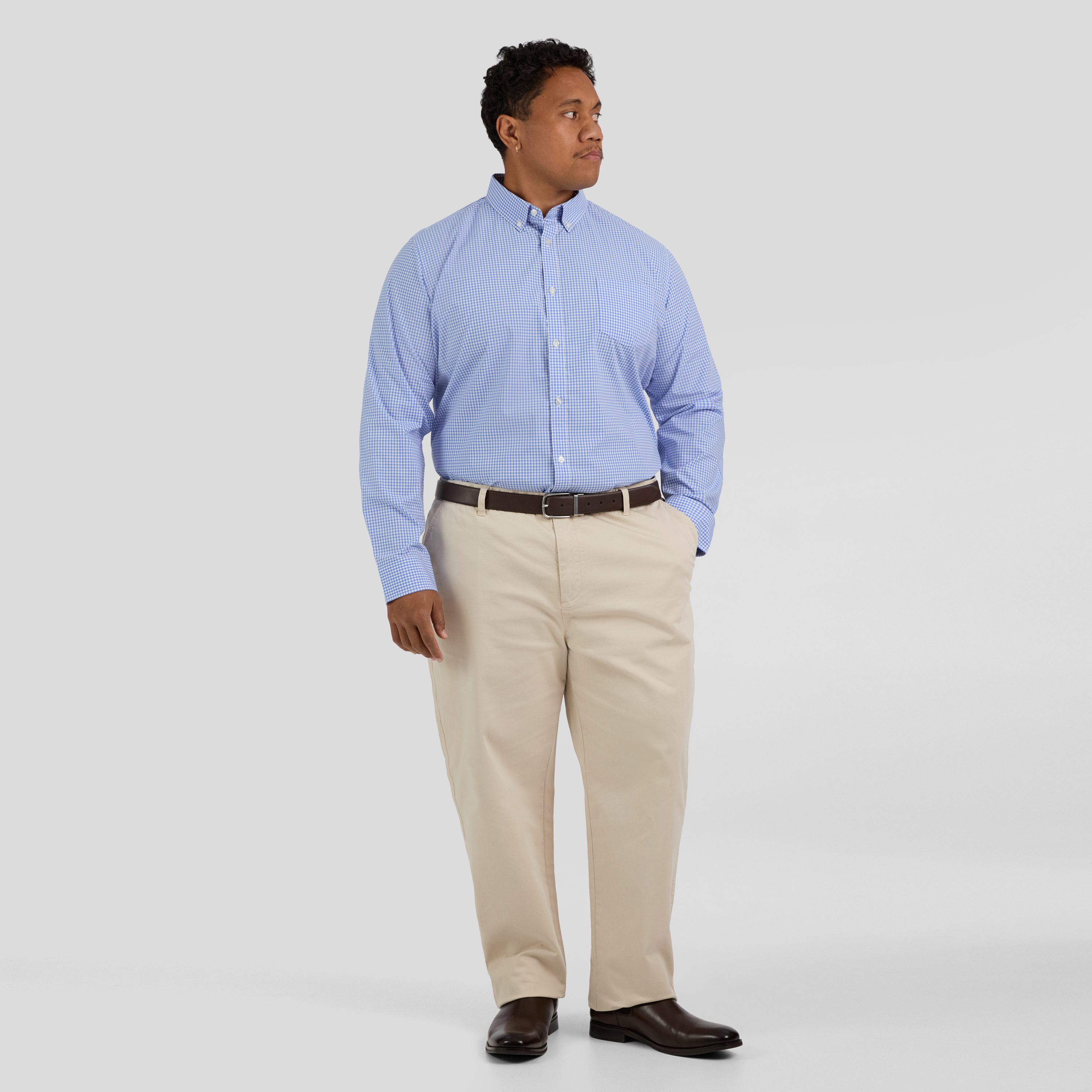 Blue Drew Easycare Check Shirt