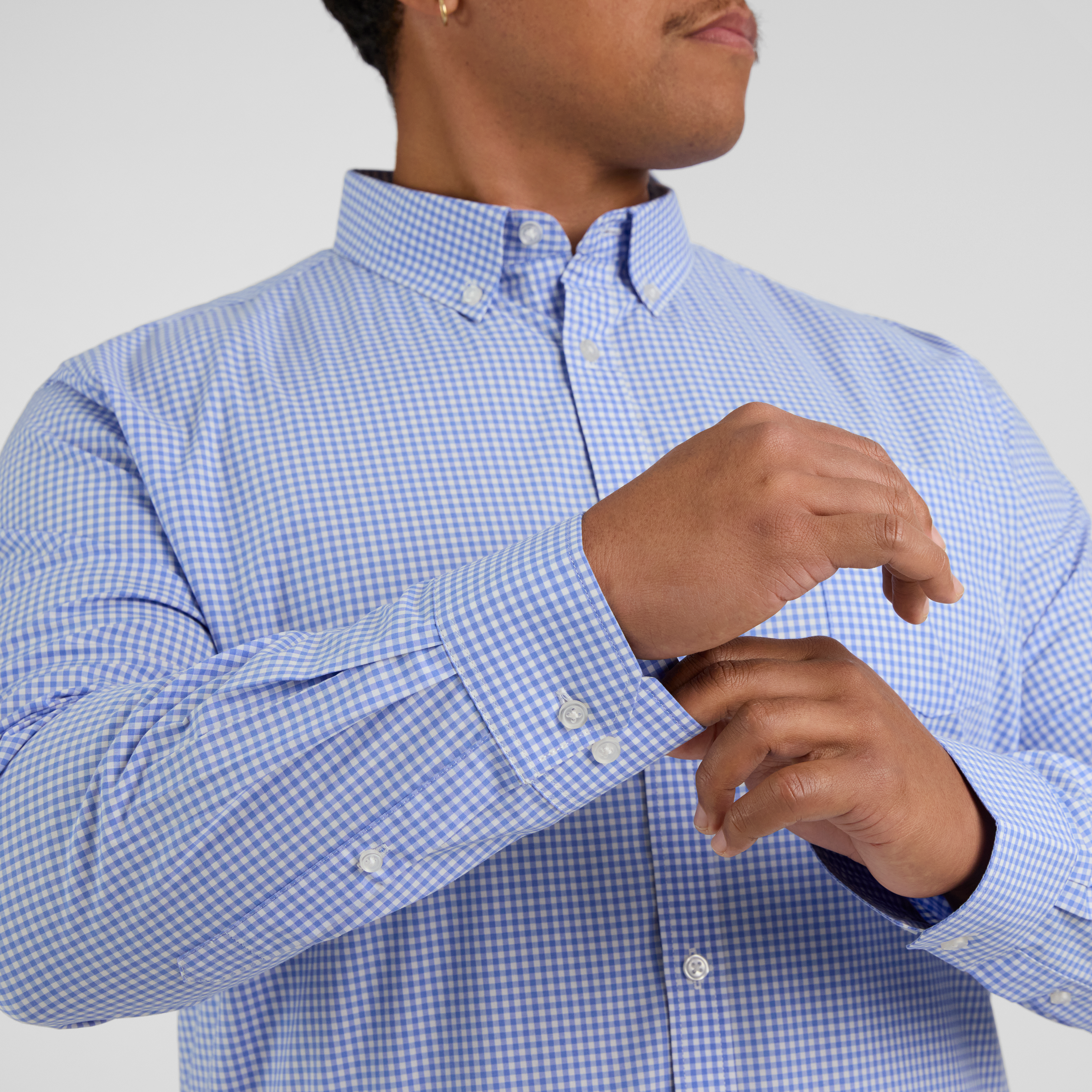 Blue Drew Easycare Check Shirt