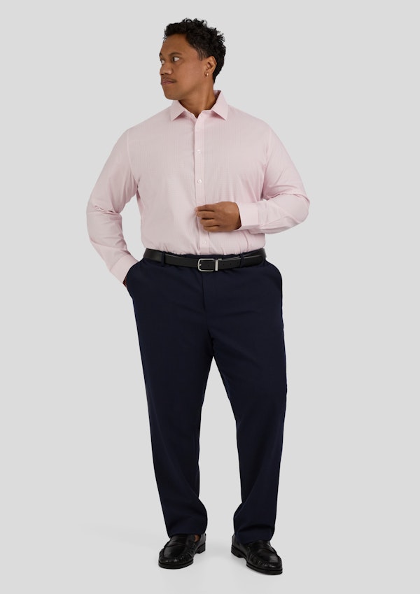 Pink Damon Print Stretch Shirt