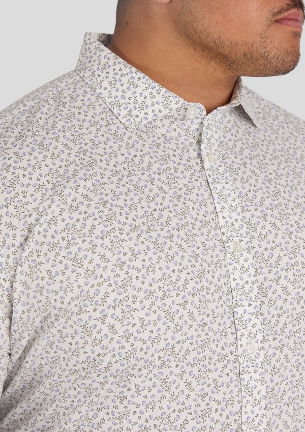 White Milos Floral Shirt