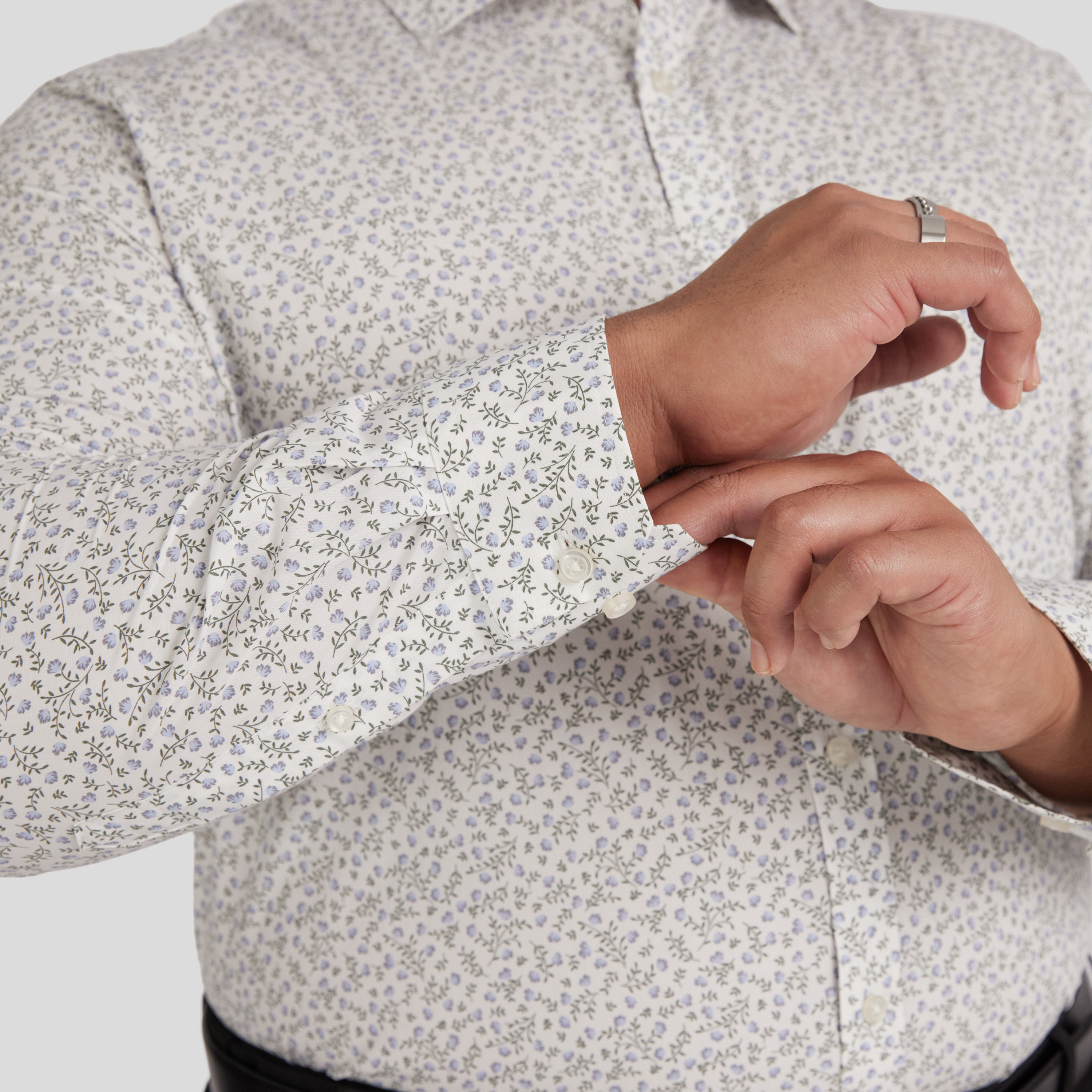 White Milos Floral Shirt