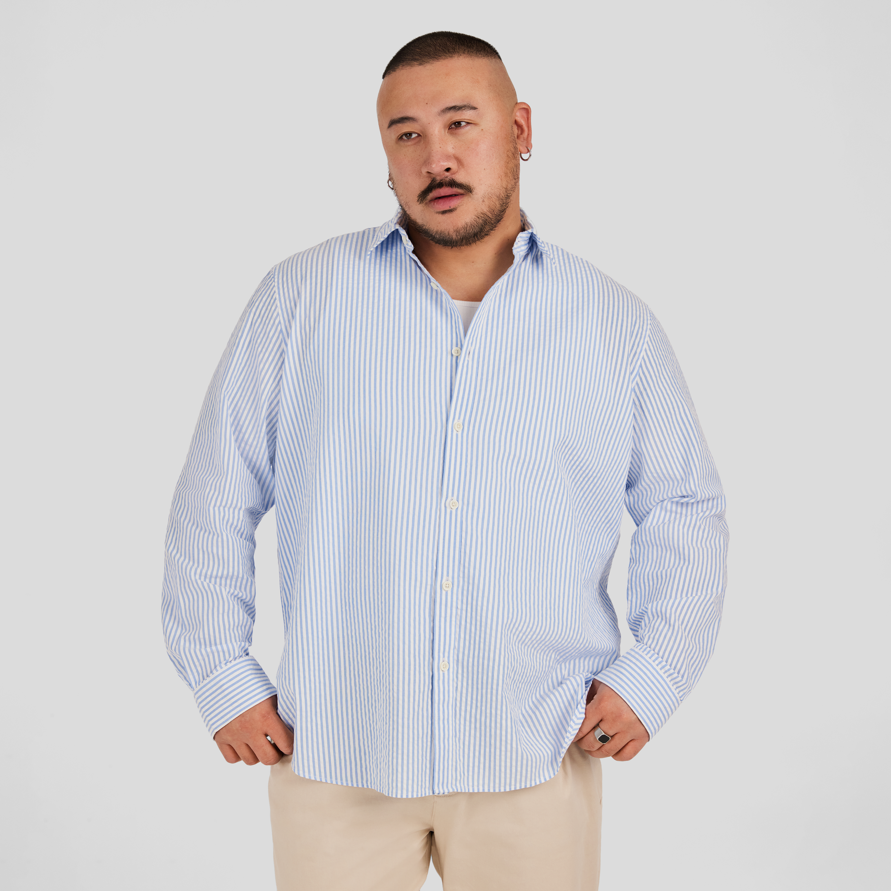Seersucker Relax Fit Shirt