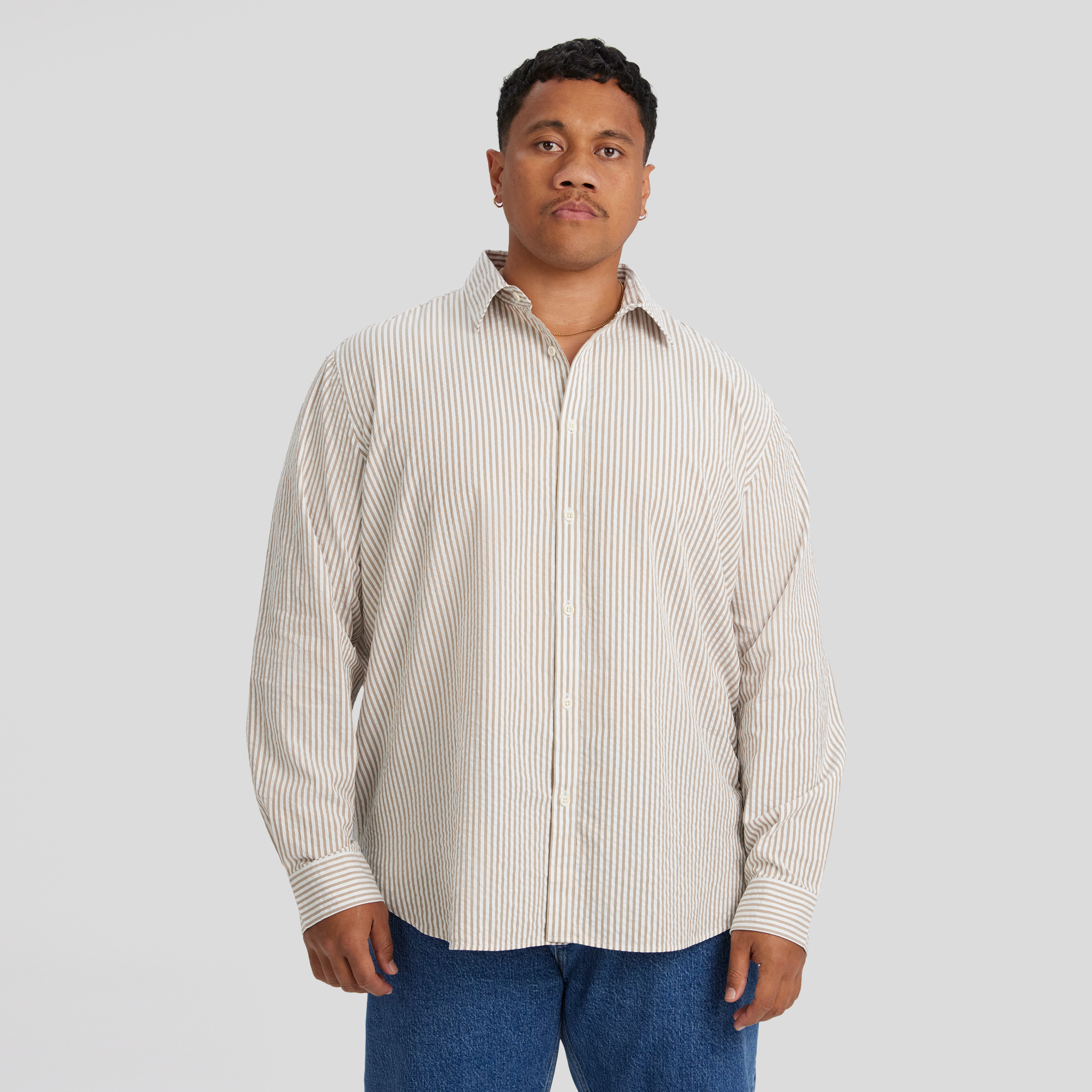 Seersucker Relax Fit Shirt