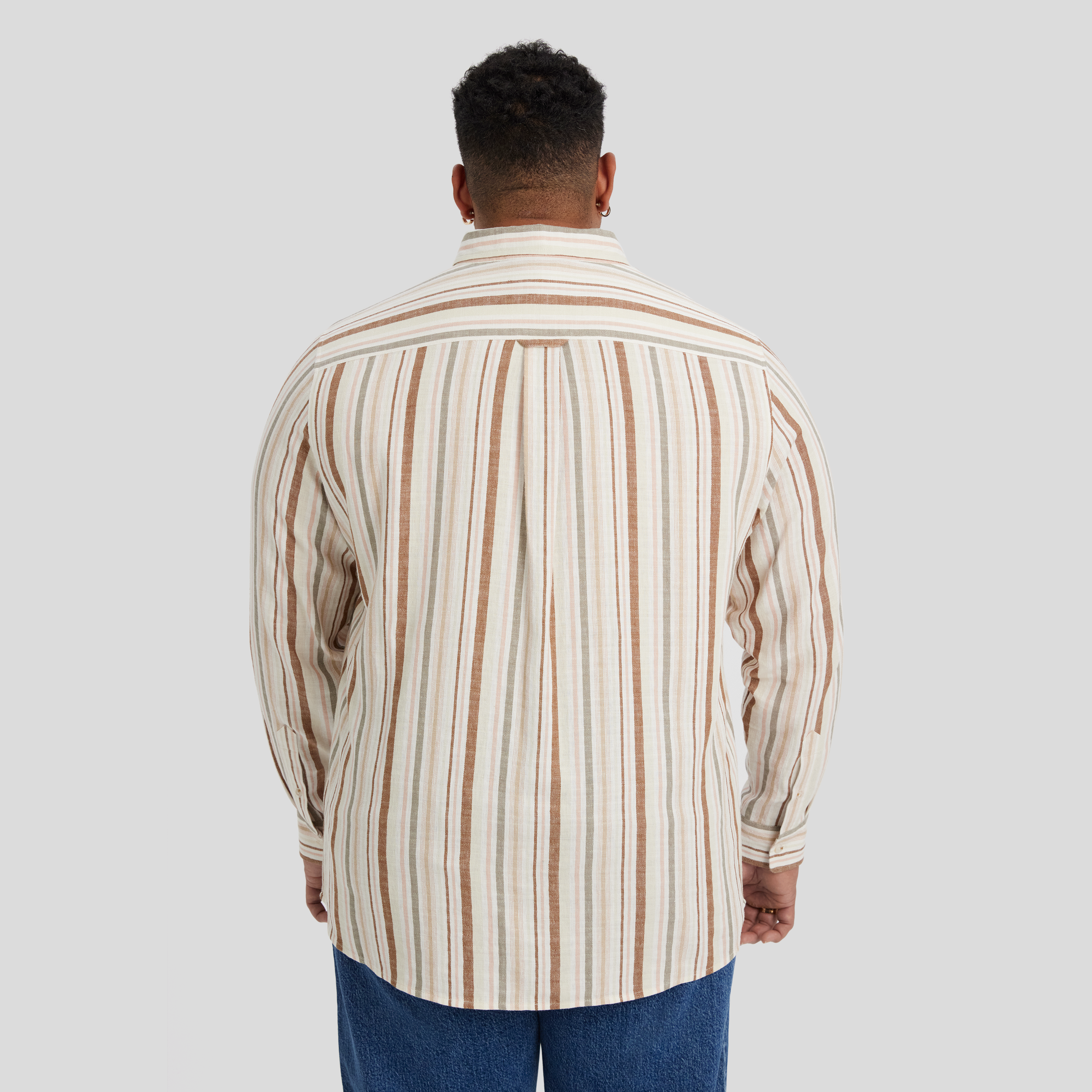 Bronze Percy Stripe Linen Shirt