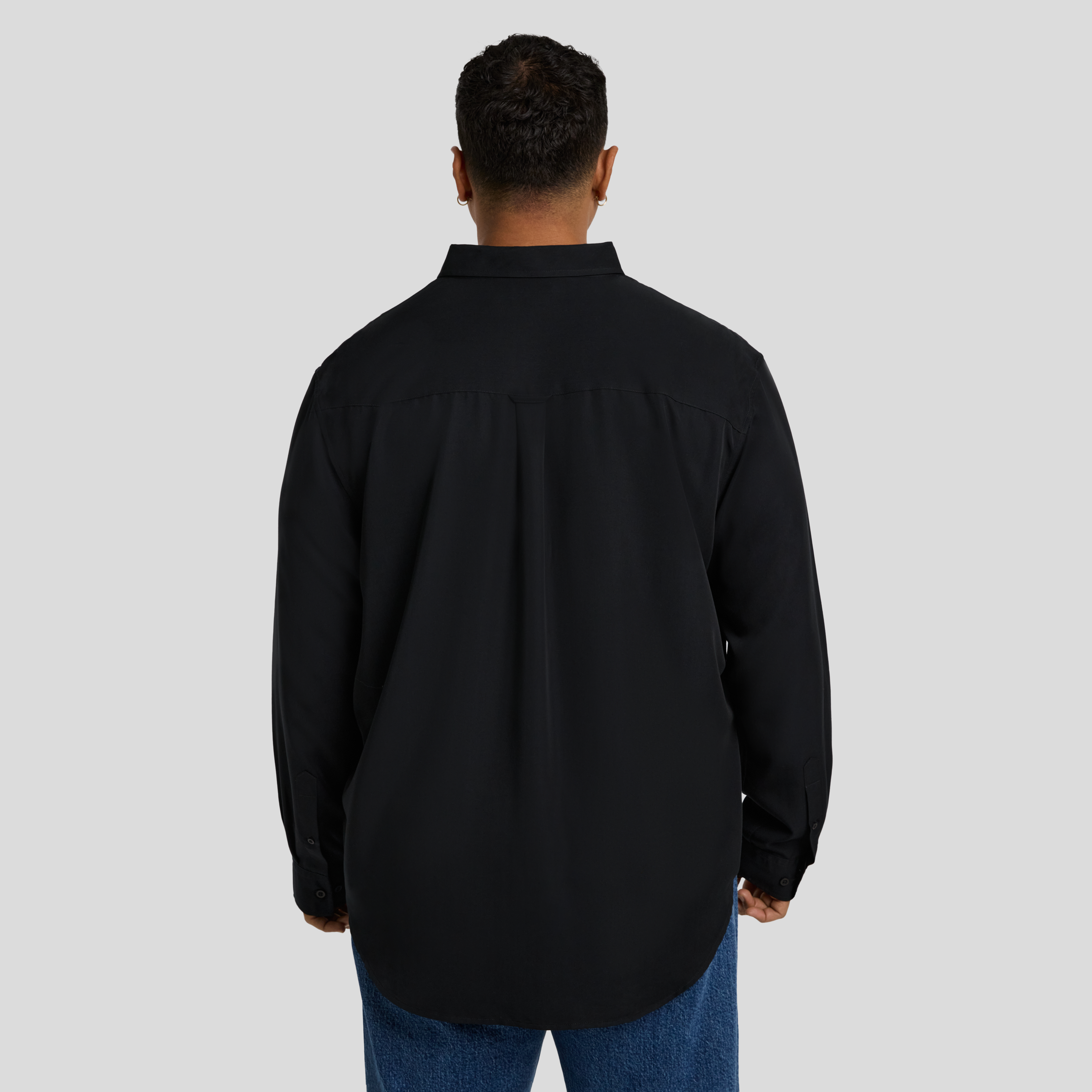 Black Bobby Relaxed Viscose Shirt