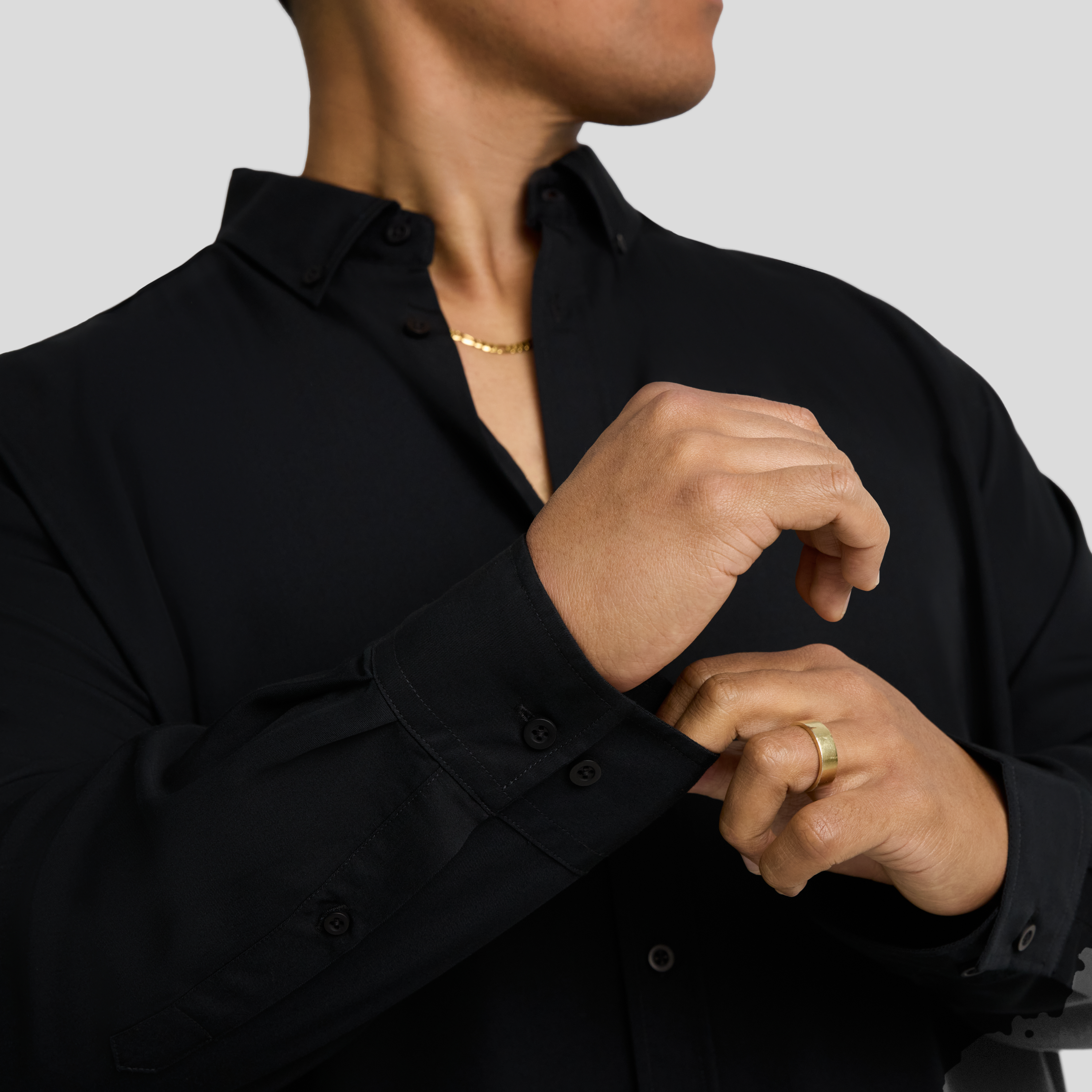 Black Bobby Relaxed Viscose Shirt
