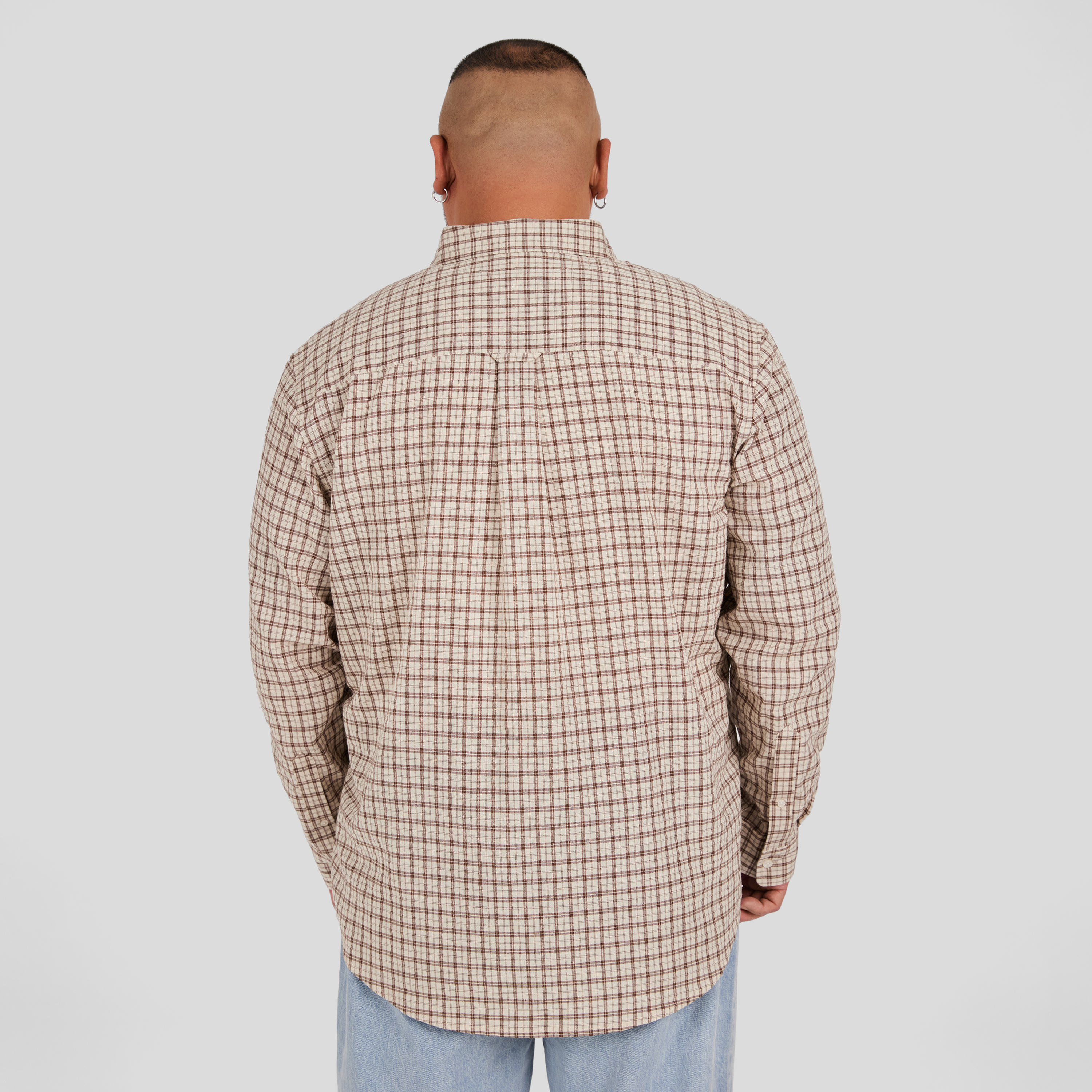 Brown Kurt Check Relaxed Shirt