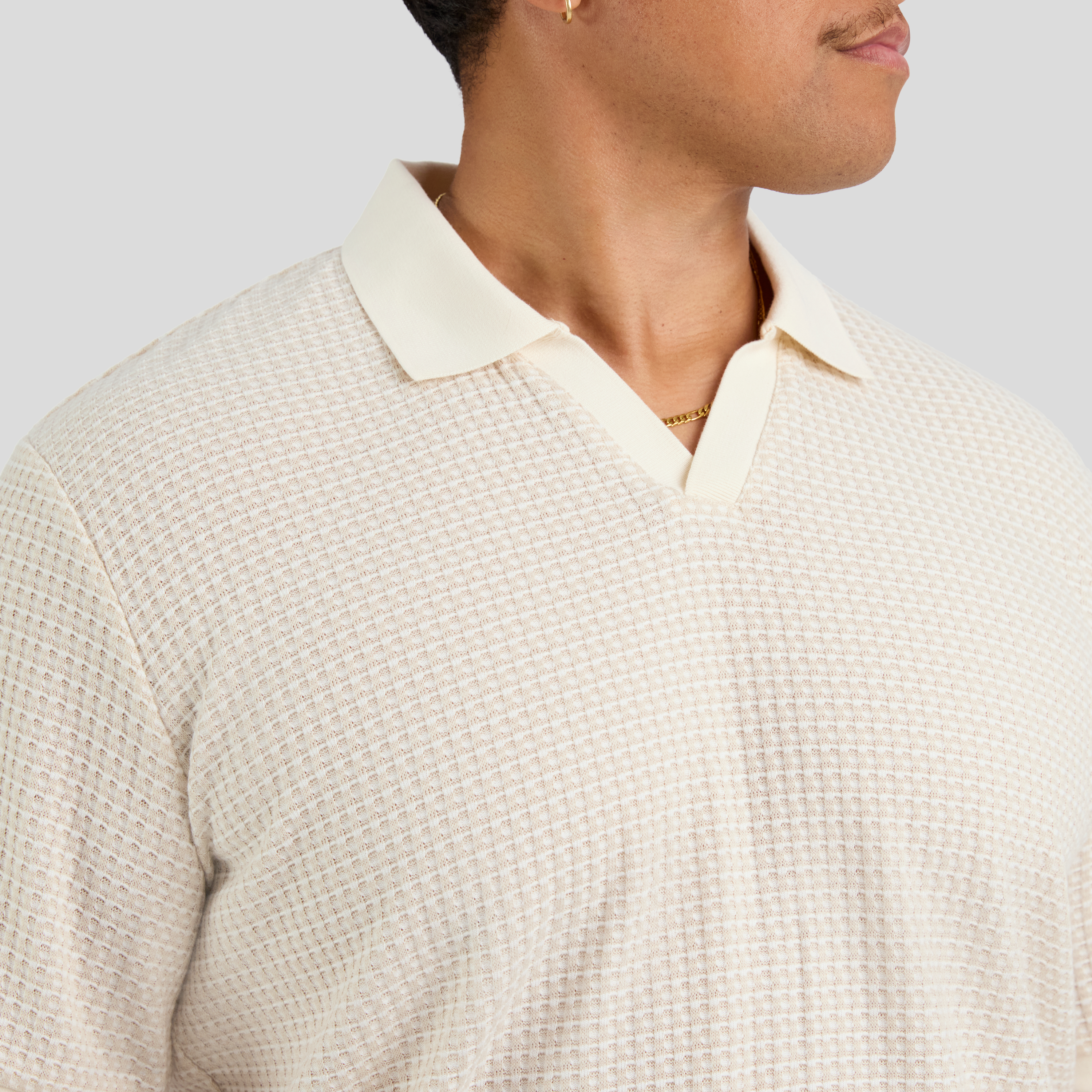 Ivory Paros Textured Polo
