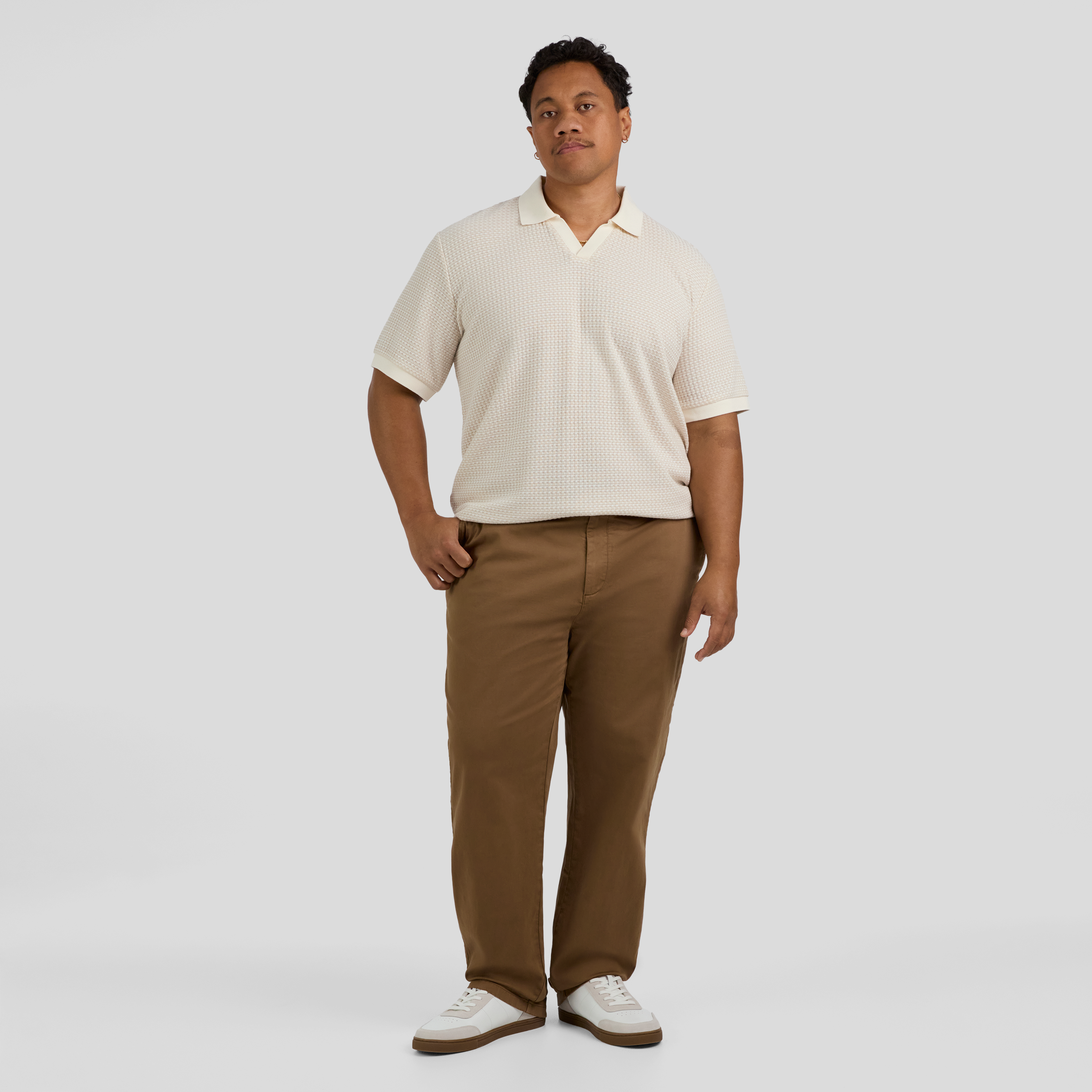 Ivory Paros Textured Polo