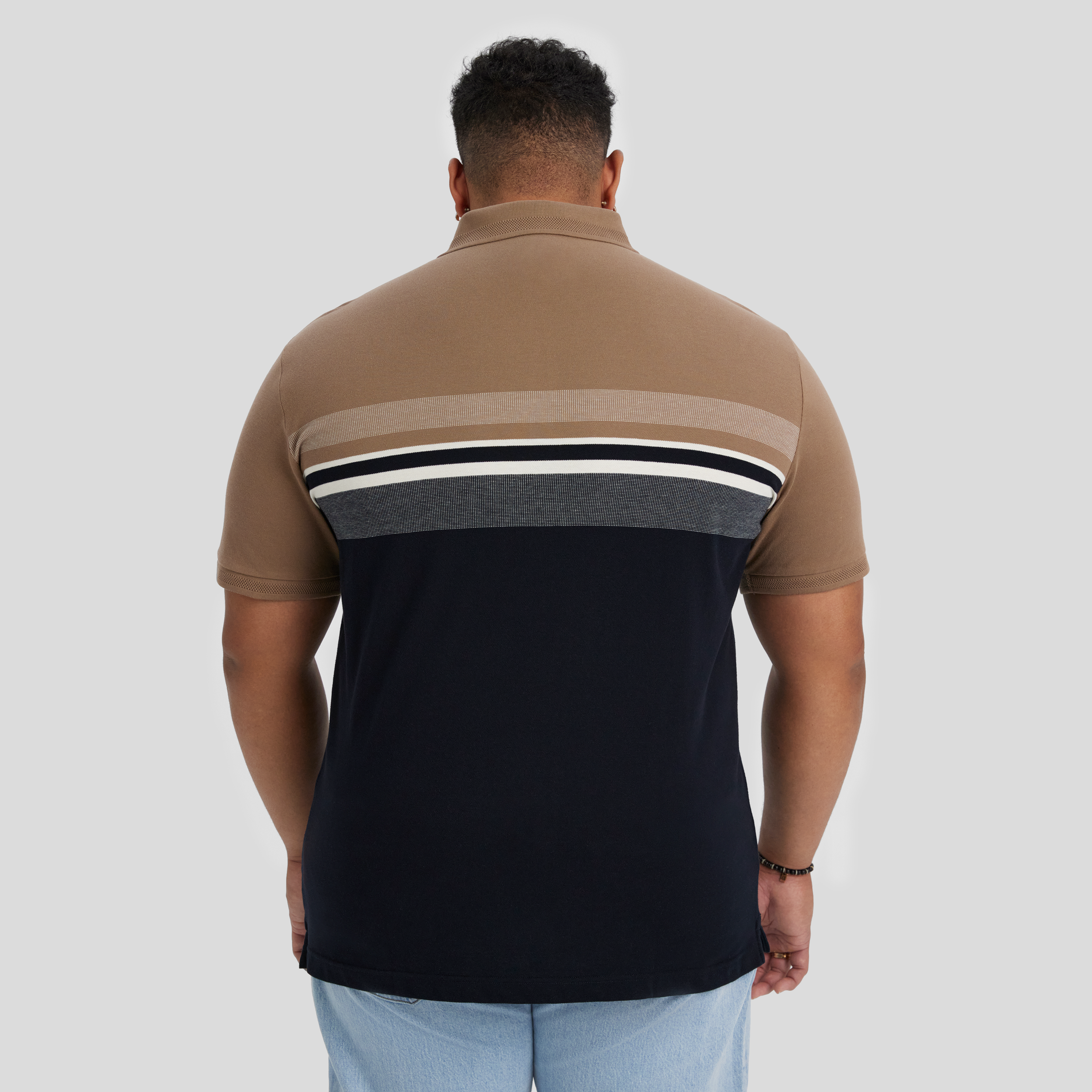 Navy Leon Stripe Polo