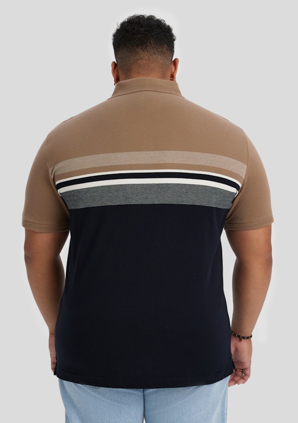 Navy Leon Stripe Polo